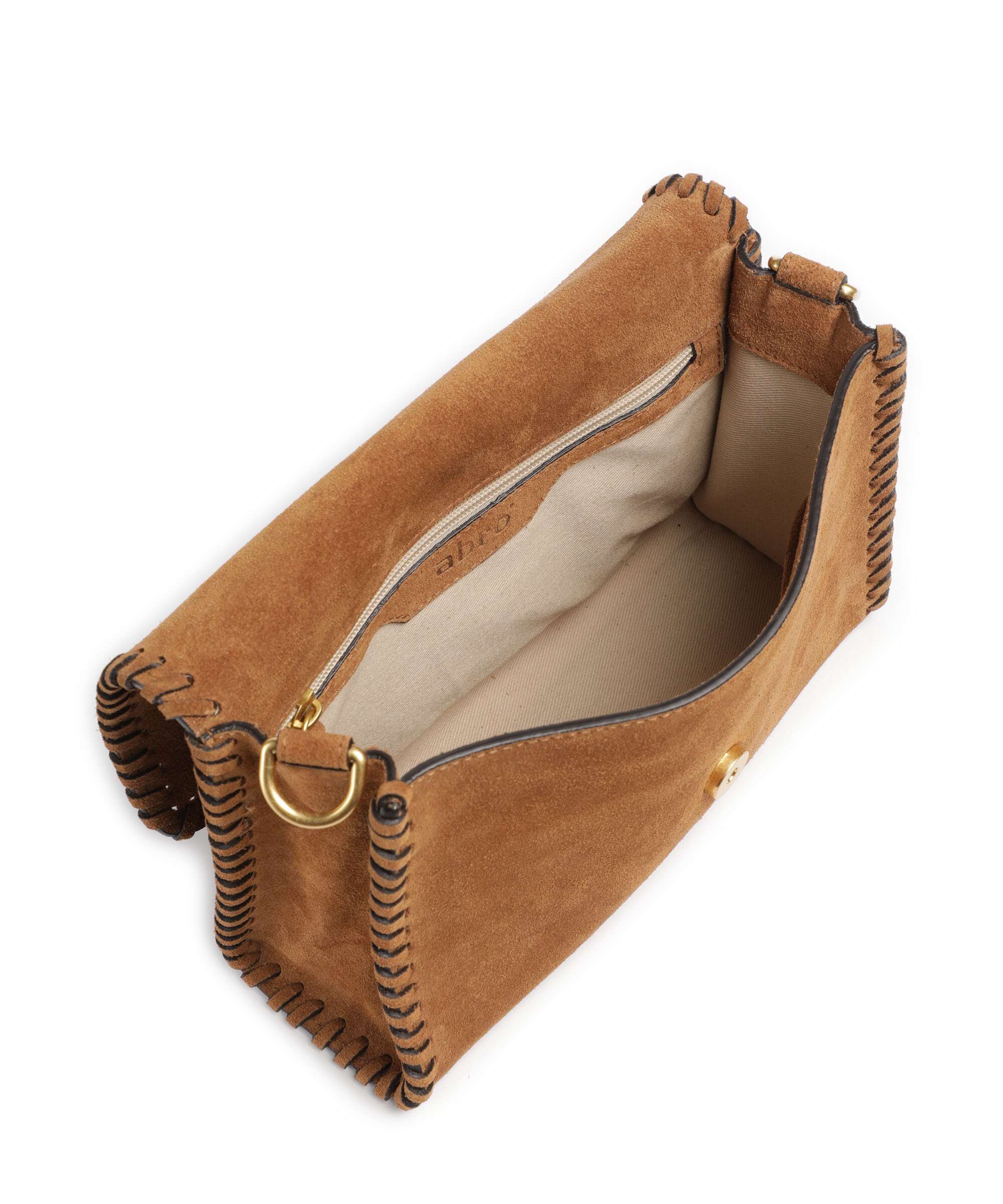 Abro Suede Temi Stitch Schoudertas cuoio - Image 6