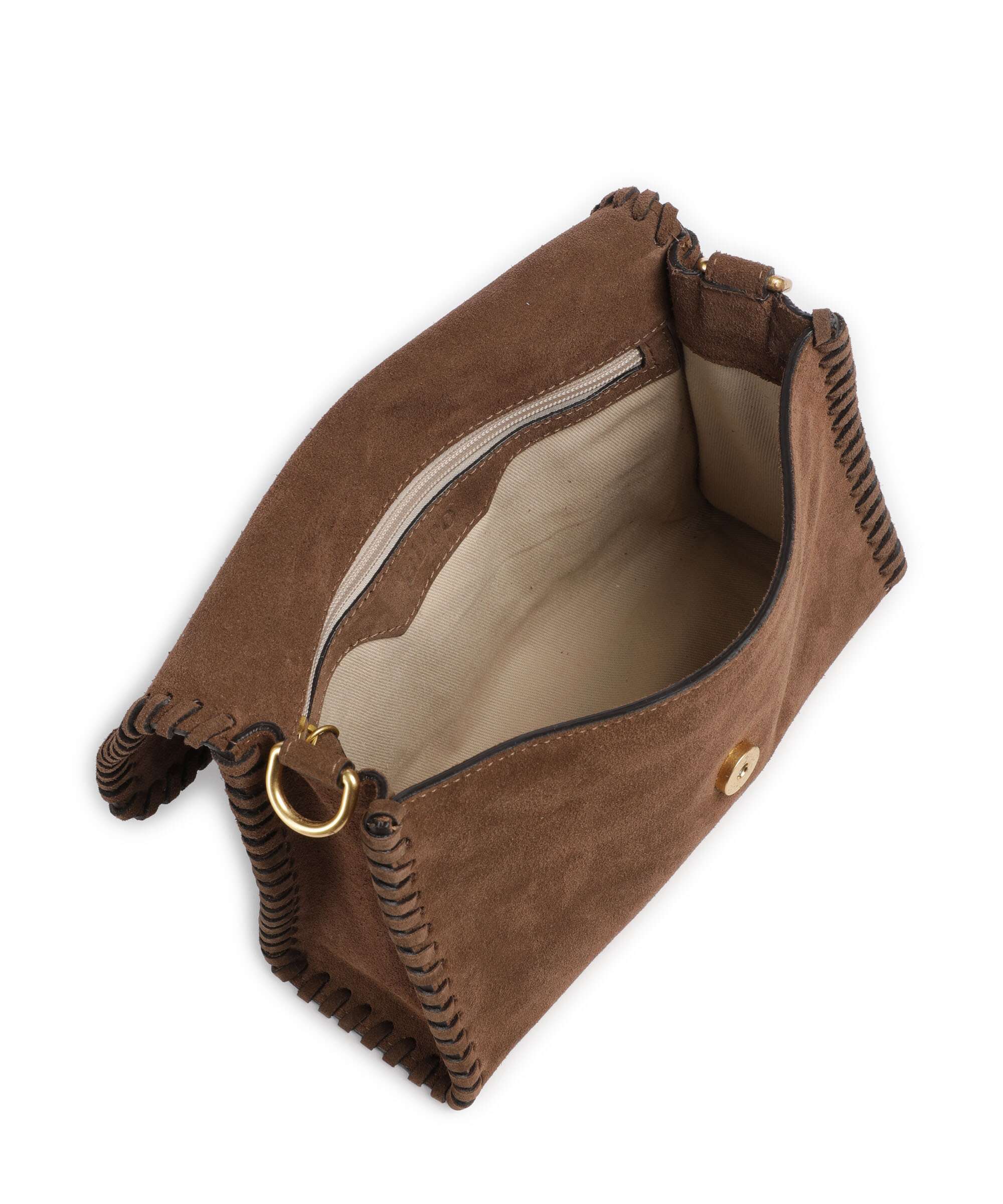 Abro Suede Temi Stitch Schoudertas wood - Image 6