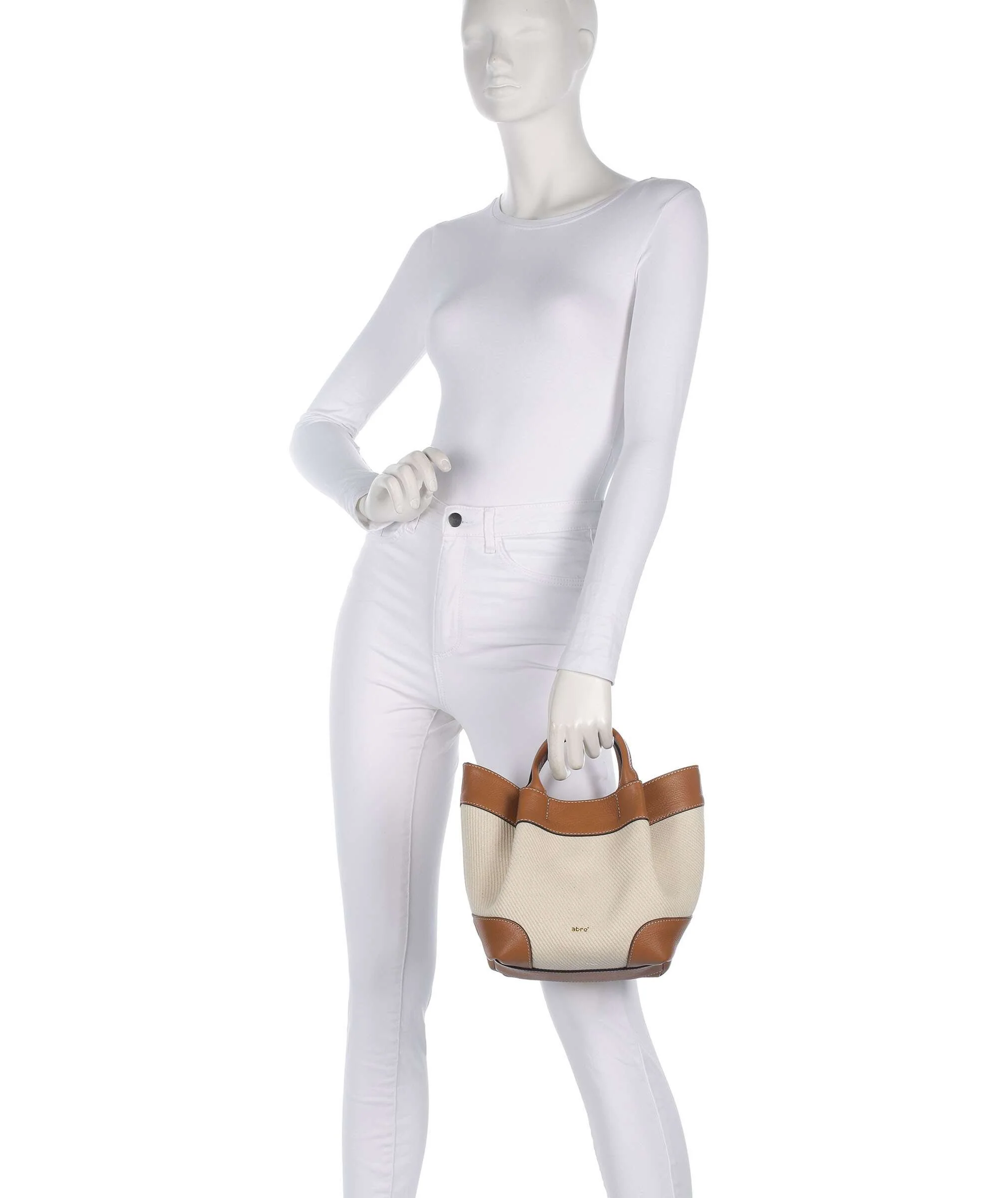 Abro Super Drill Essential Small Handtas ivory/cuoio - Image 3