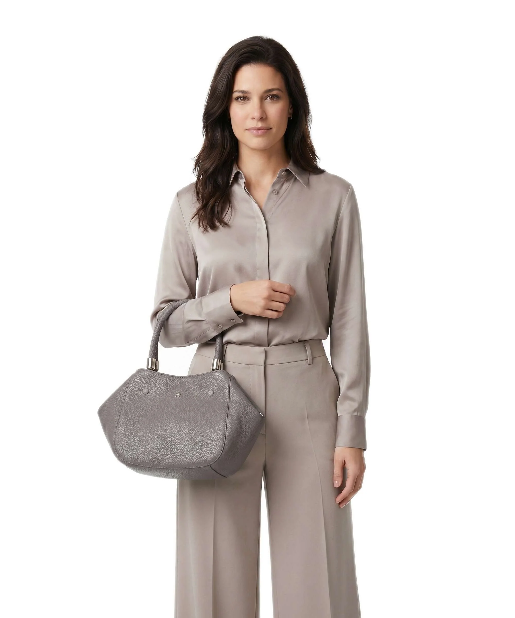 Aigner Carré Soft M Handtas ash grey - Image 3