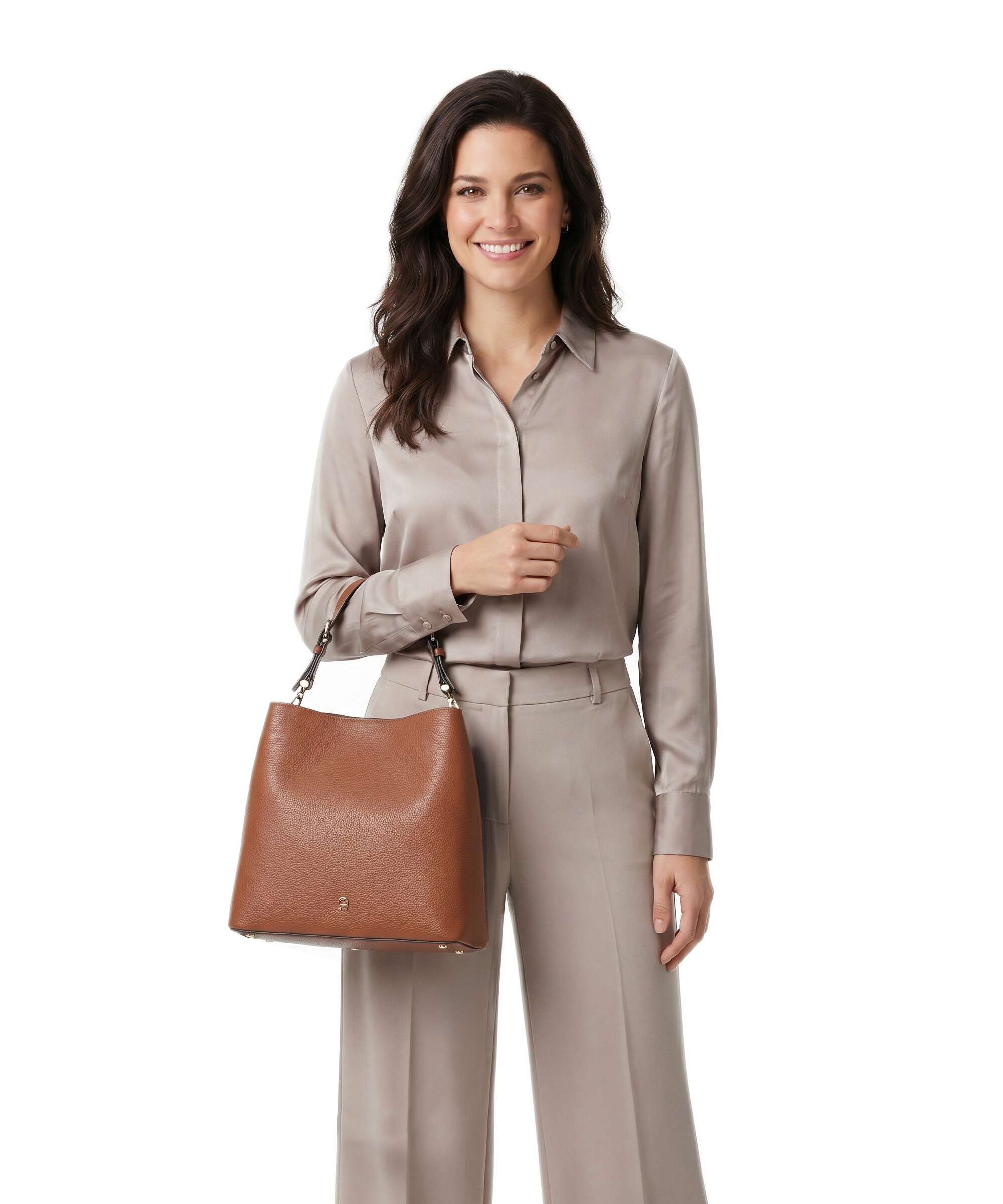 Aigner Delia M Hobo tas cognac brown - Image 3
