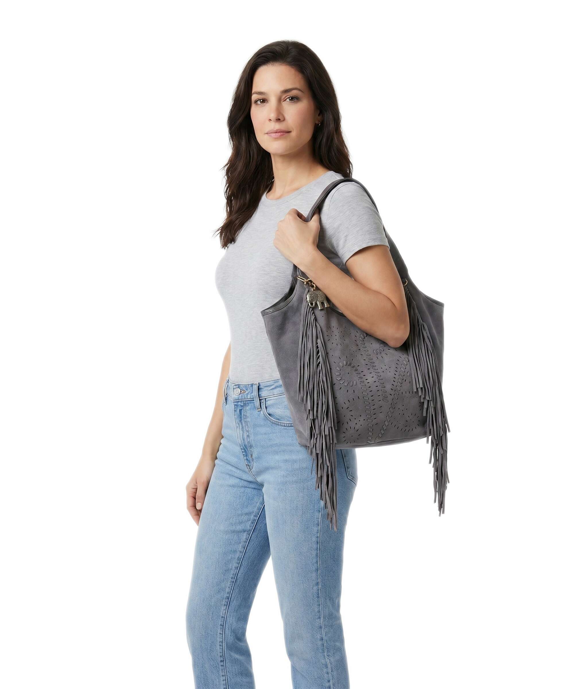 Anokhi Hobo tas grey - Image 3