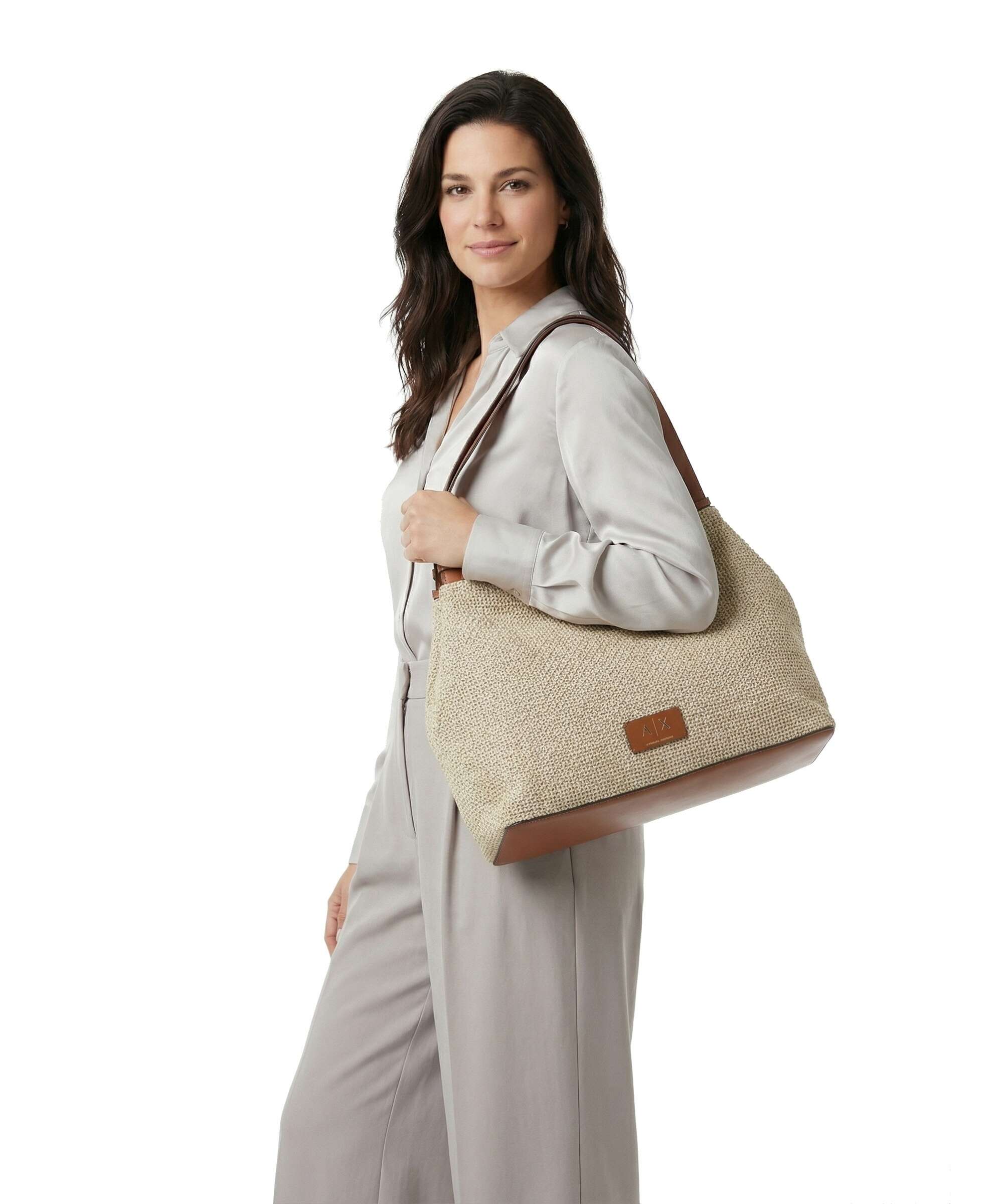 Armani Exchange Alice M Hobo tas natural/saline clay - Image 3