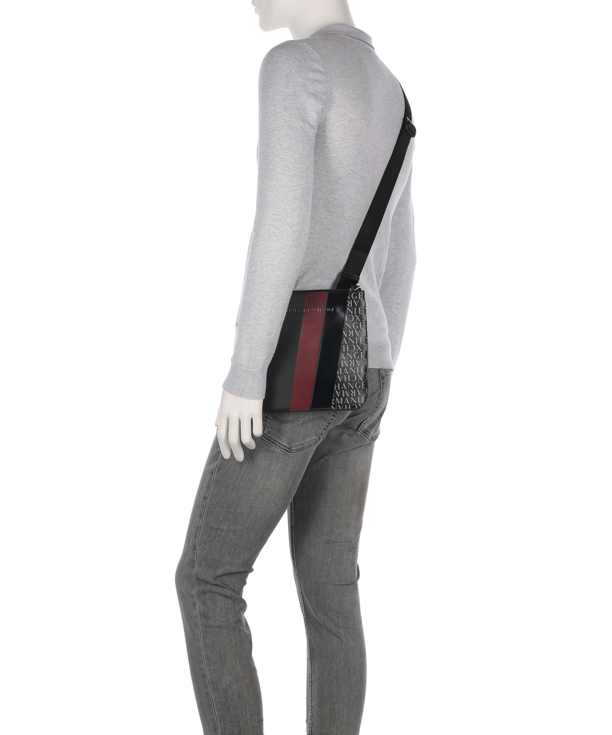 Armani Exchange Dylan Crossbody tas black/pomegranate/black shiny - Image 3