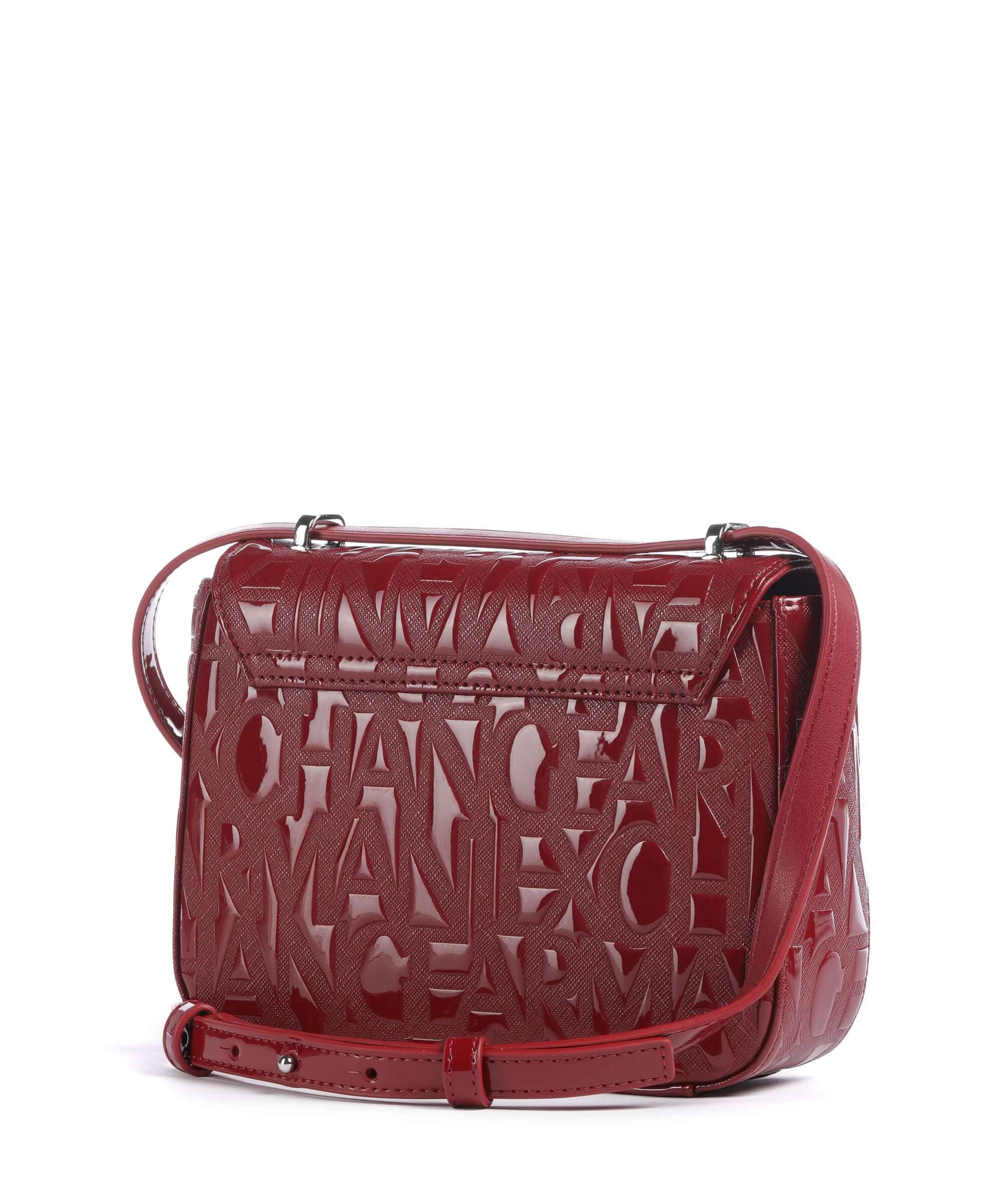 Armani Exchange Liz Patent Crossbody tas red dahlia - Image 2
