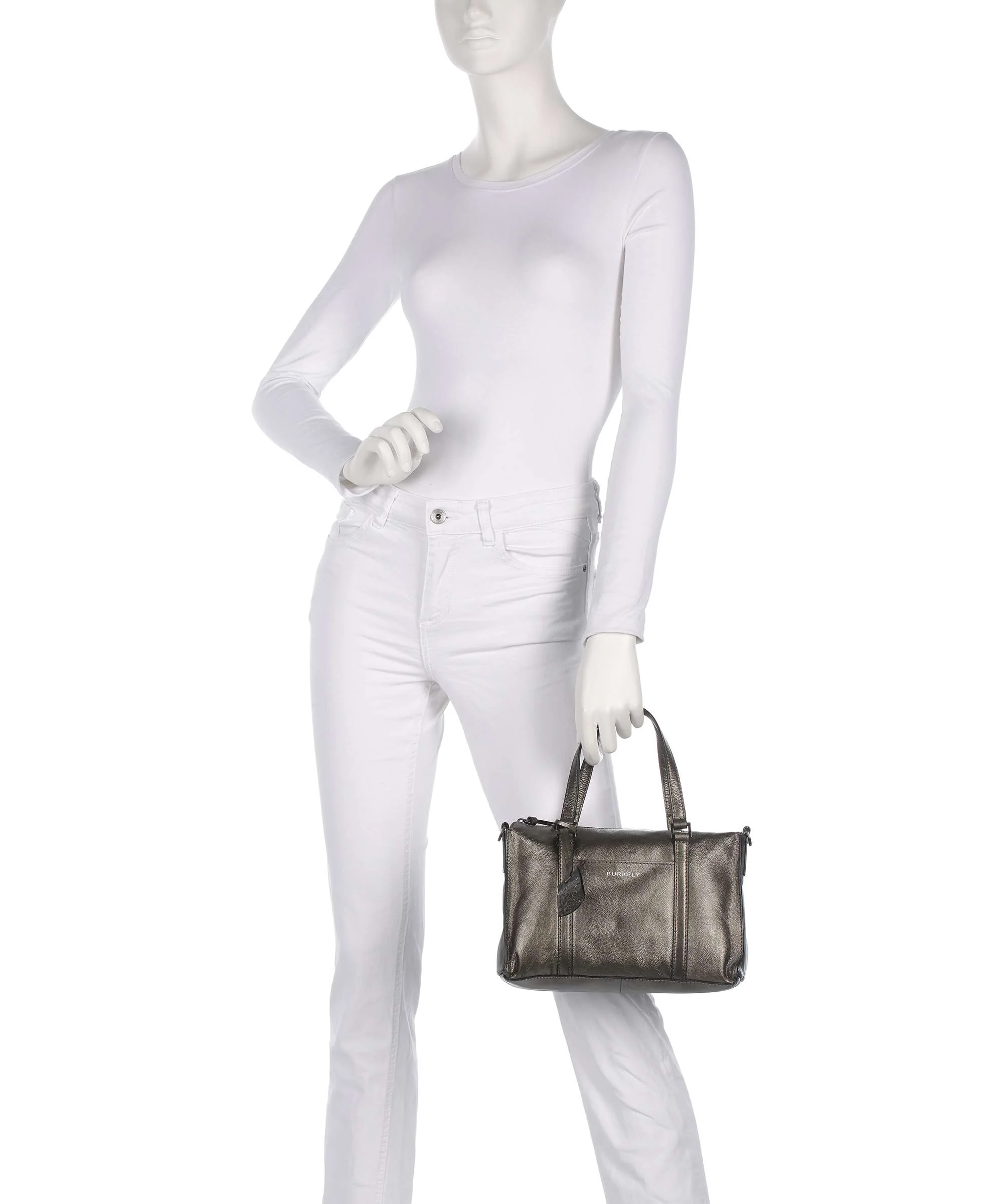 Burkely Creased Crystal Handtas gunmetal - Image 3