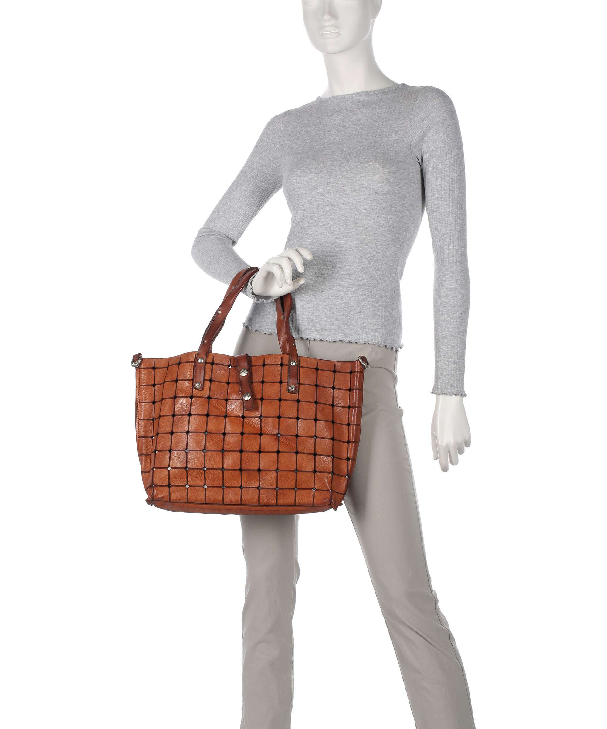 Campomaggi Boodschappentas cognac - Image 3