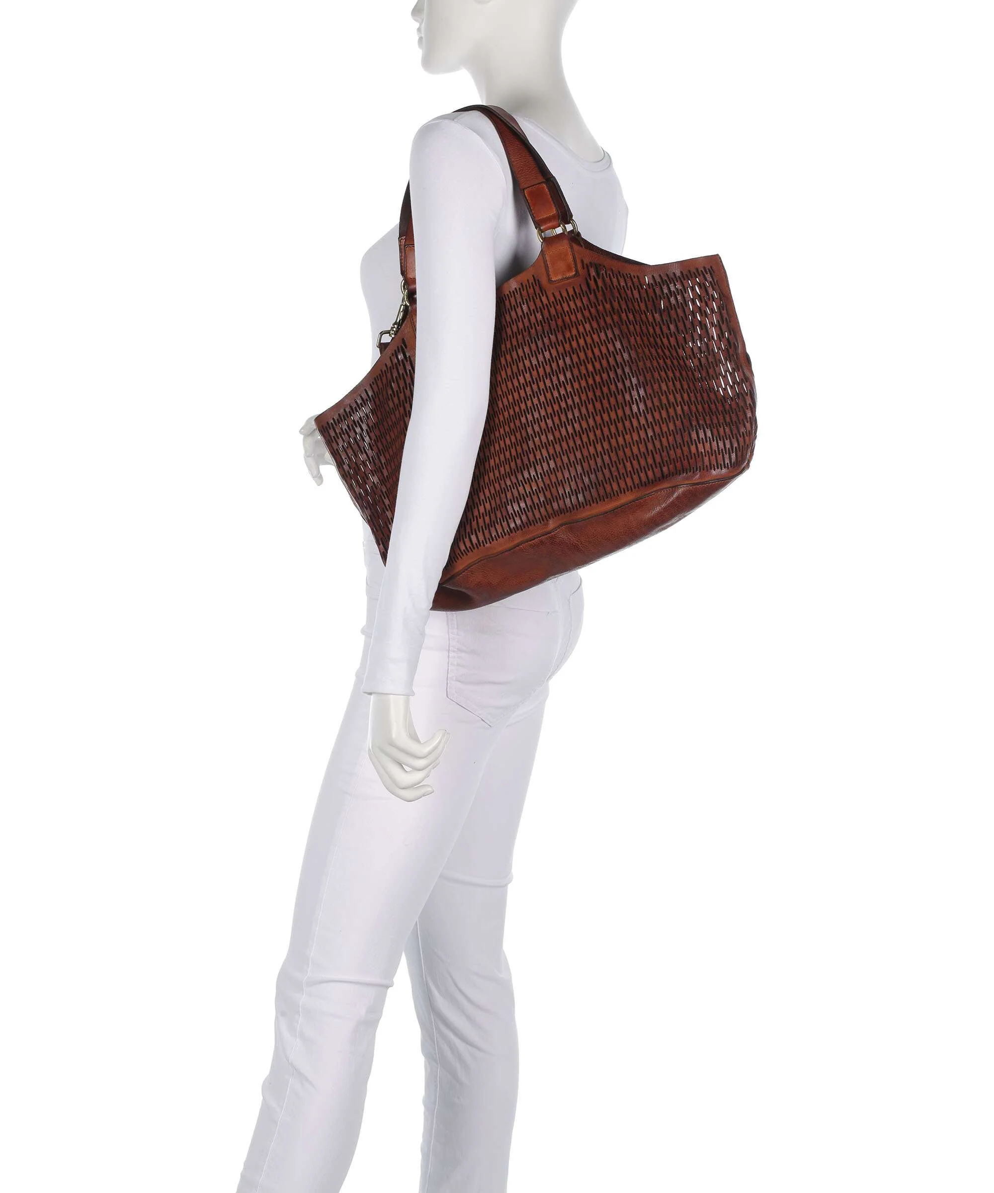 Campomaggi Boodschappentas cognac - Image 3