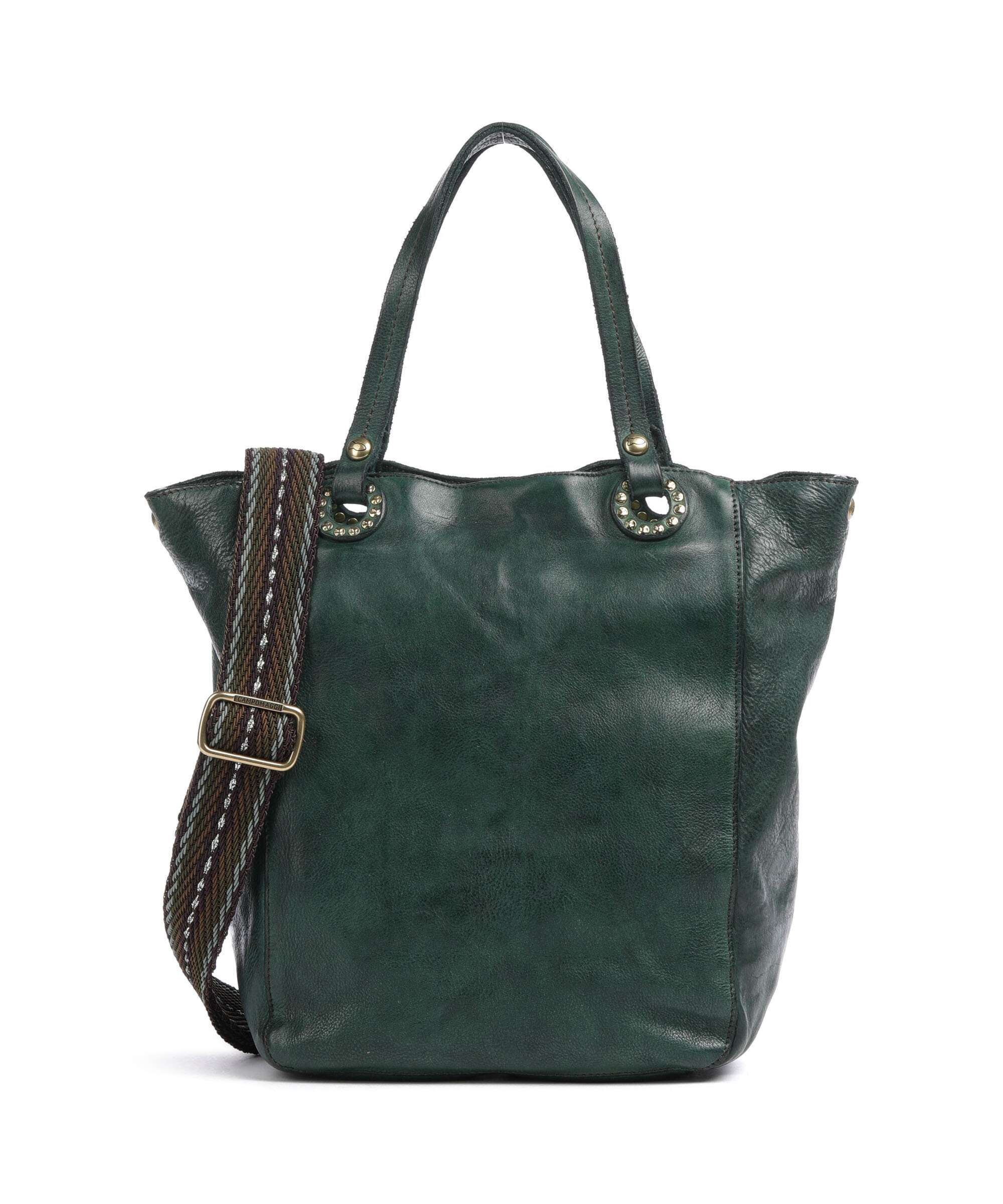 Campomaggi Boodschappentas green bottle