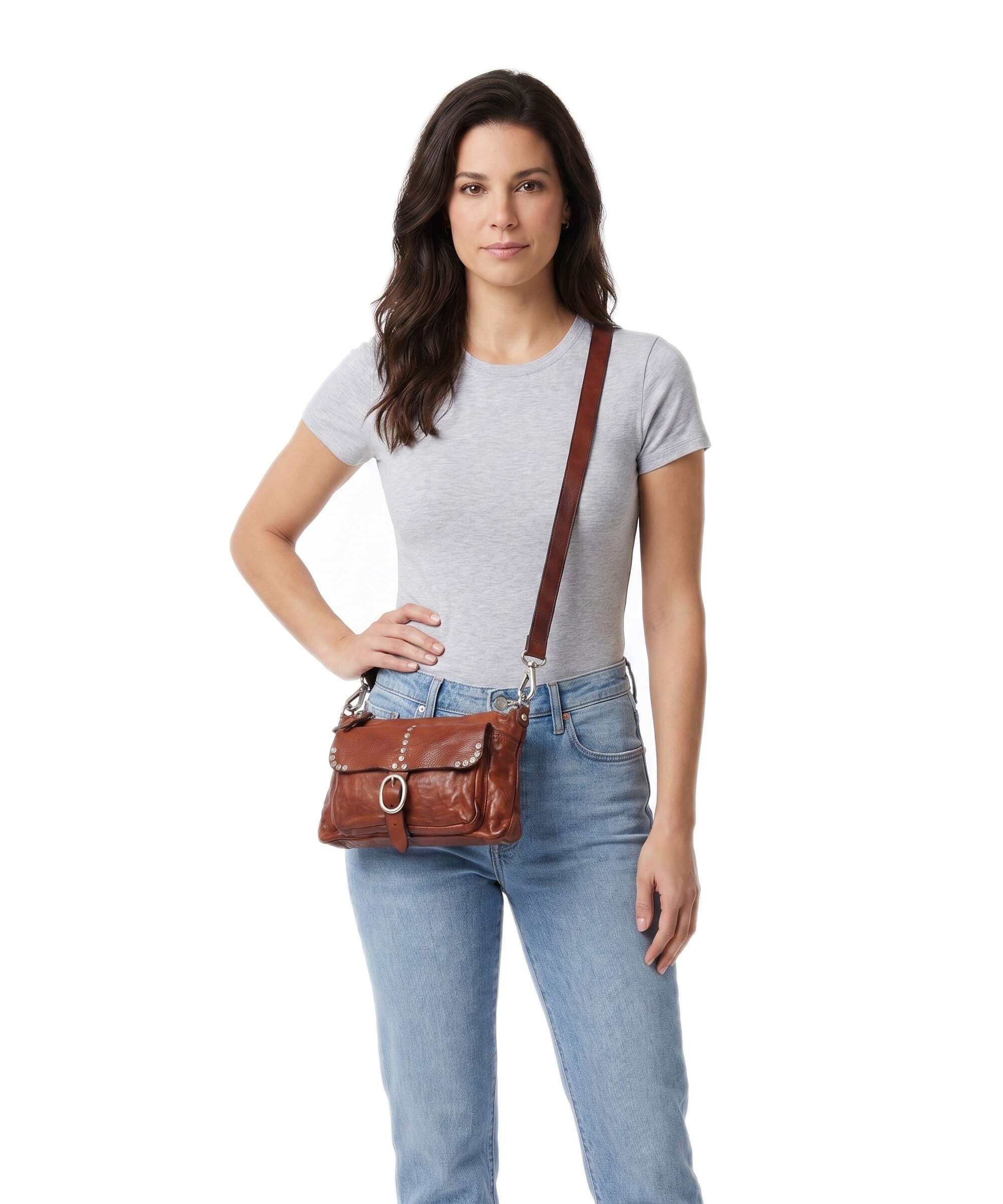 Campomaggi Crossbody tas cognac - Image 3