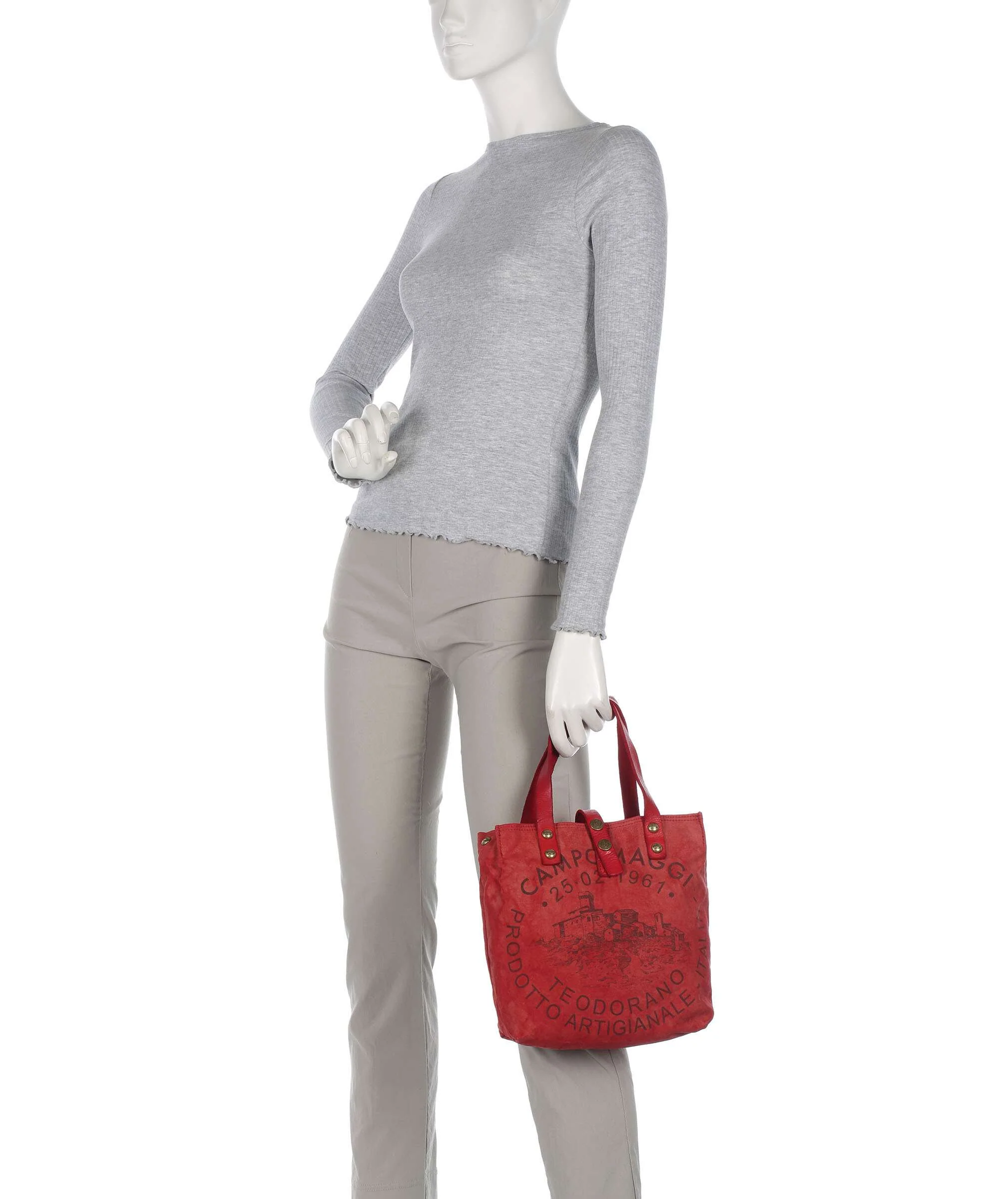 Campomaggi Handtas beige/rosso/moro - Image 3