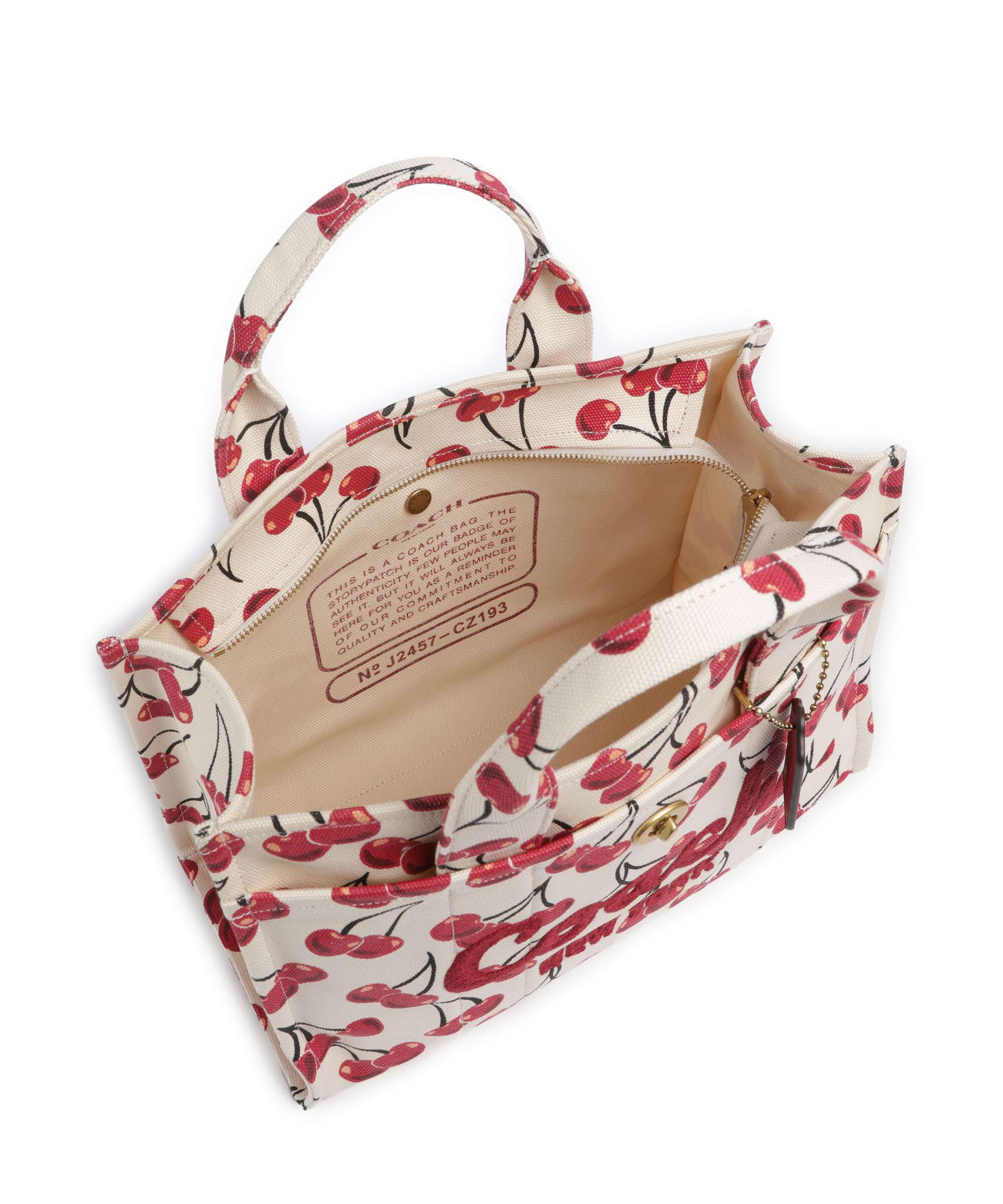 Coach Cargo Cherry Print Handtas chalk/multicolour - Image 6