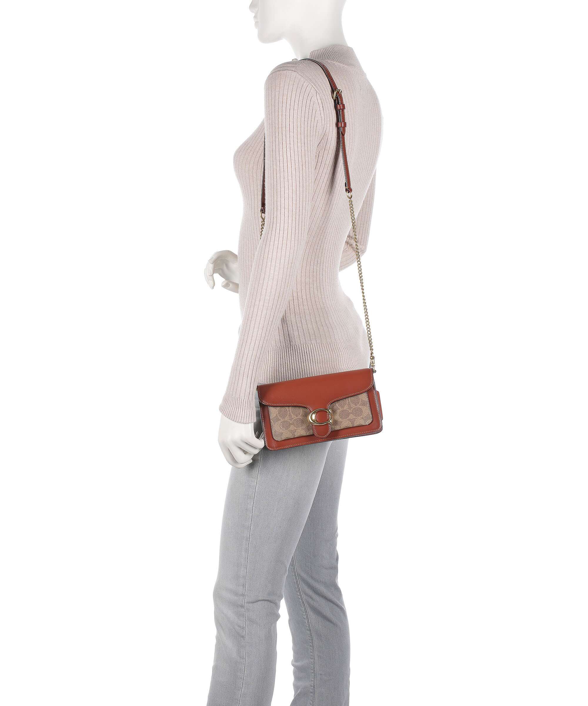 Coach Tabby Chain Crossbody tas tan rust - Image 3