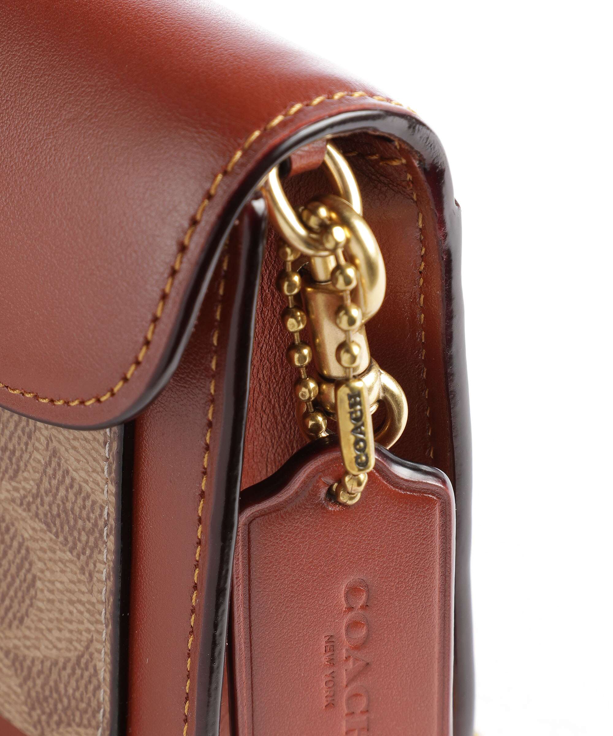 Coach Tabby Chain Crossbody tas tan rust - Image 4