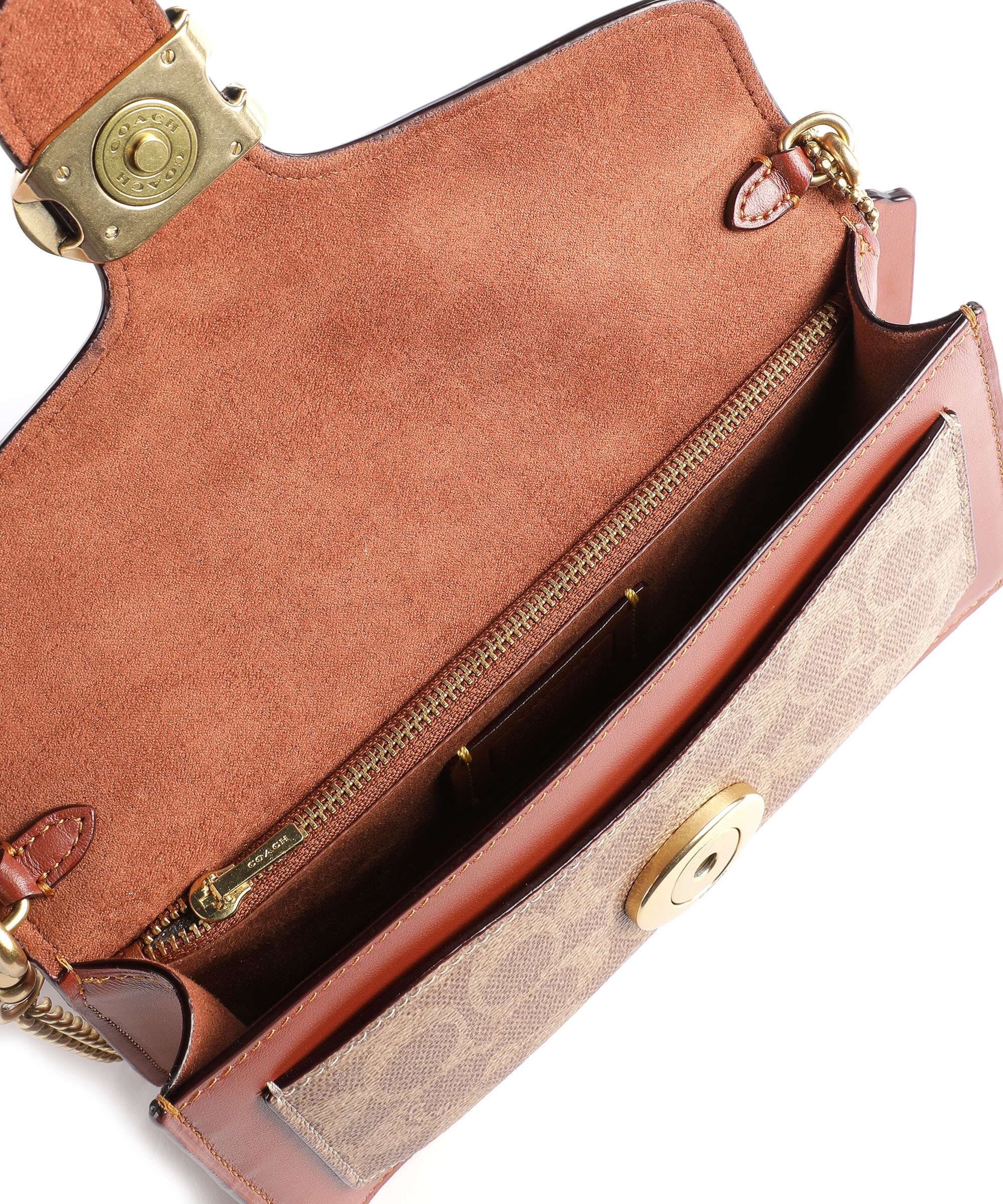 Coach Tabby Chain Crossbody tas tan rust - Image 5