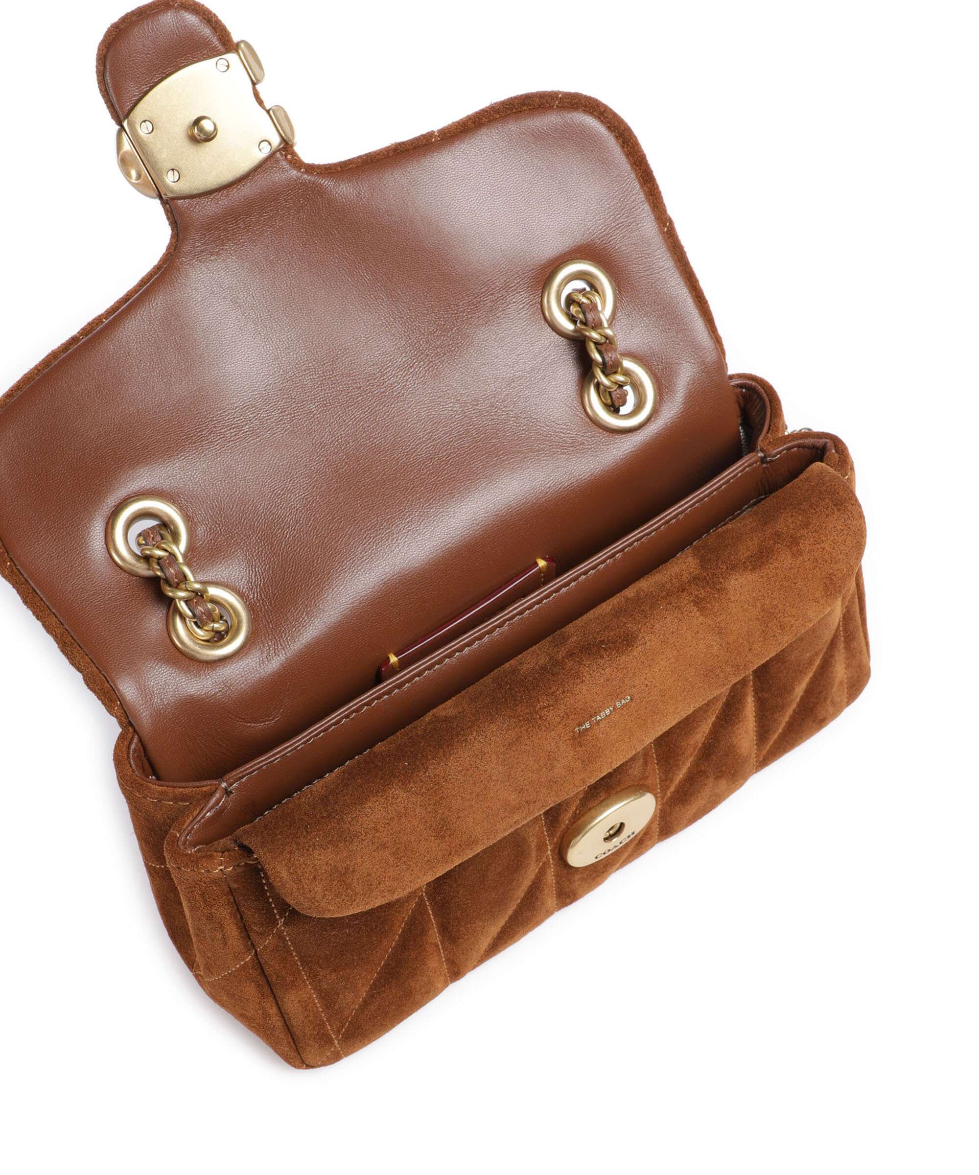 Coach Tabby Quilted Suede 20 Schoudertas warm brown - Image 7