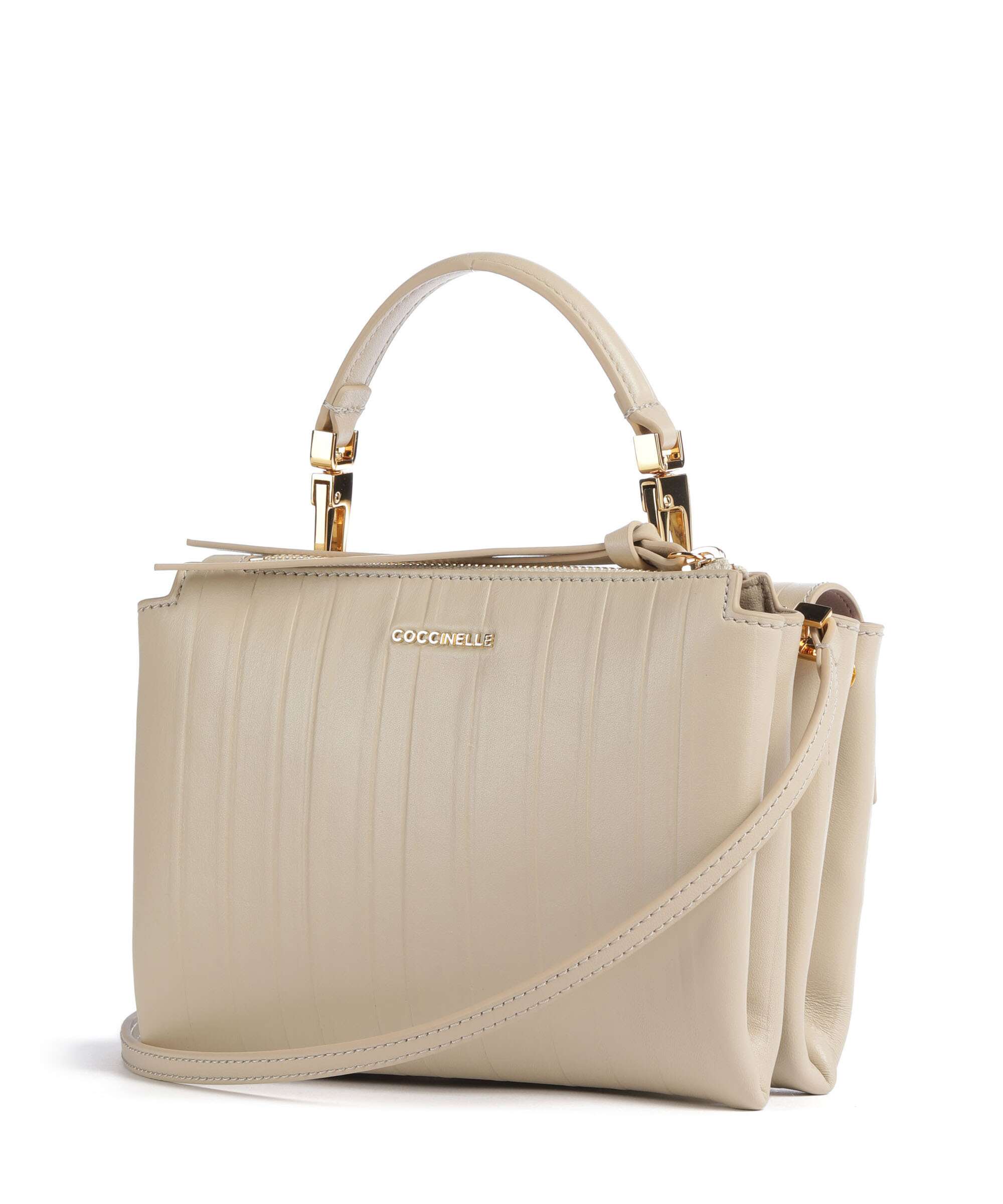 Coccinelle Arlettis Plisse Crossbody tas sandshell - Image 2