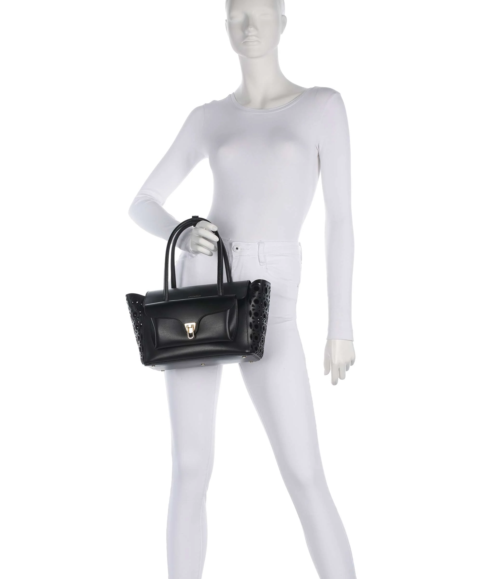 Coccinelle Beat Double Monogram Handtas noir - Image 3