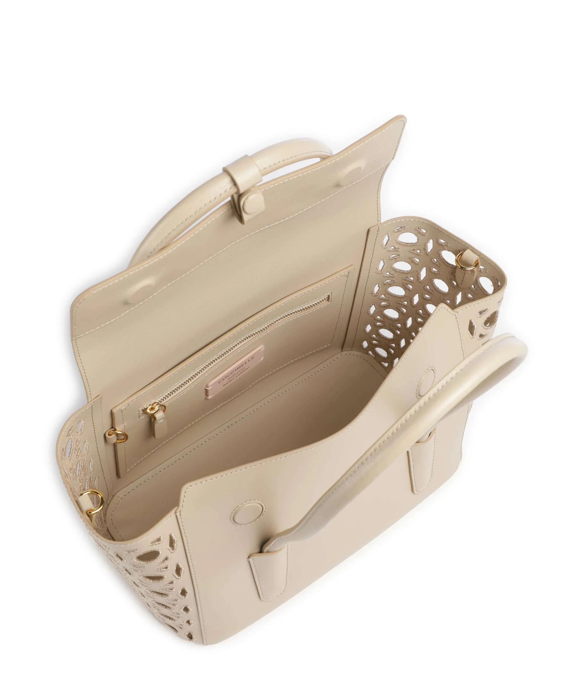 Coccinelle Beat Double Monogram Handtas sandshell - Image 8