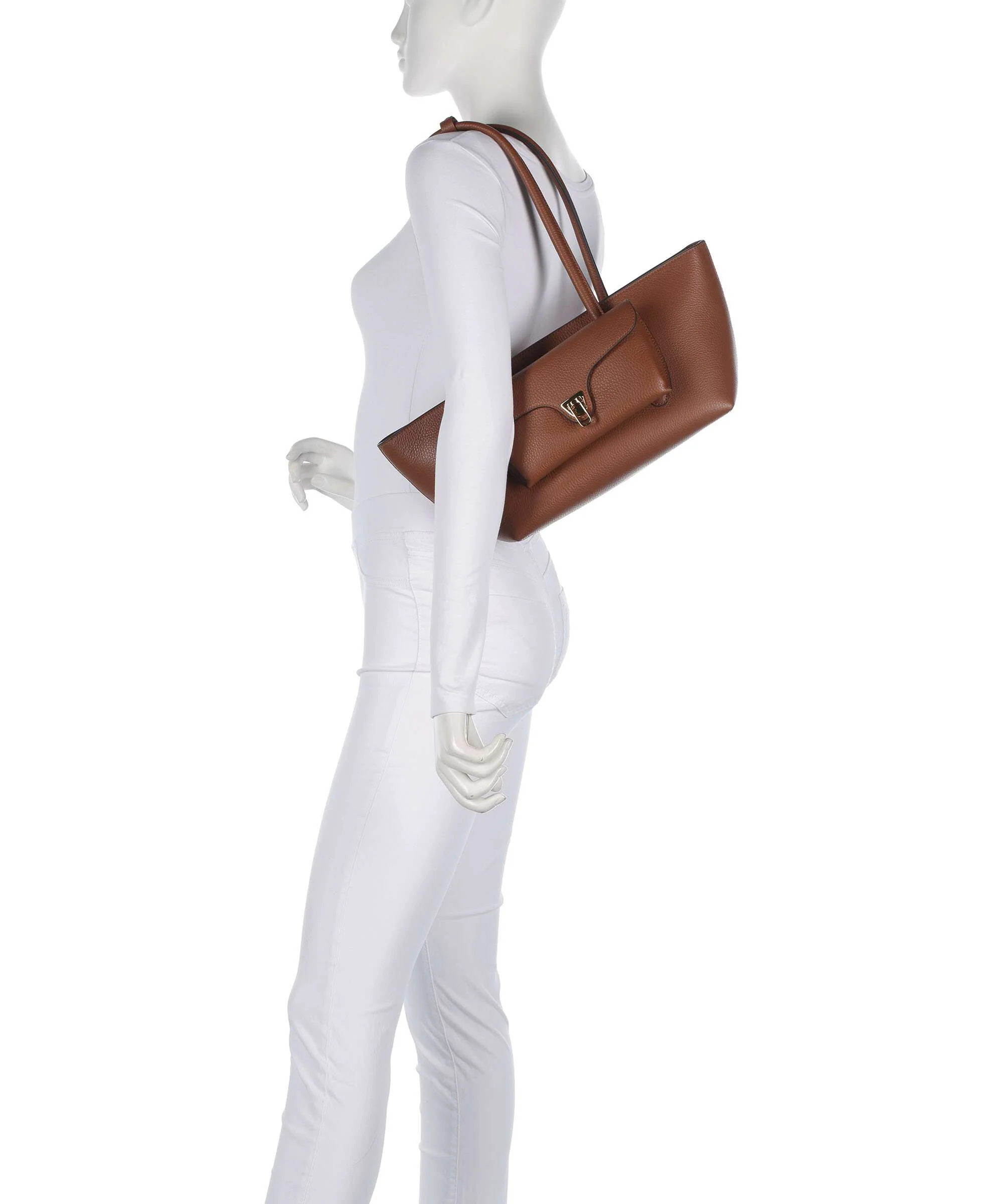 Coccinelle Beat Double Schoudertas cognac - Image 3