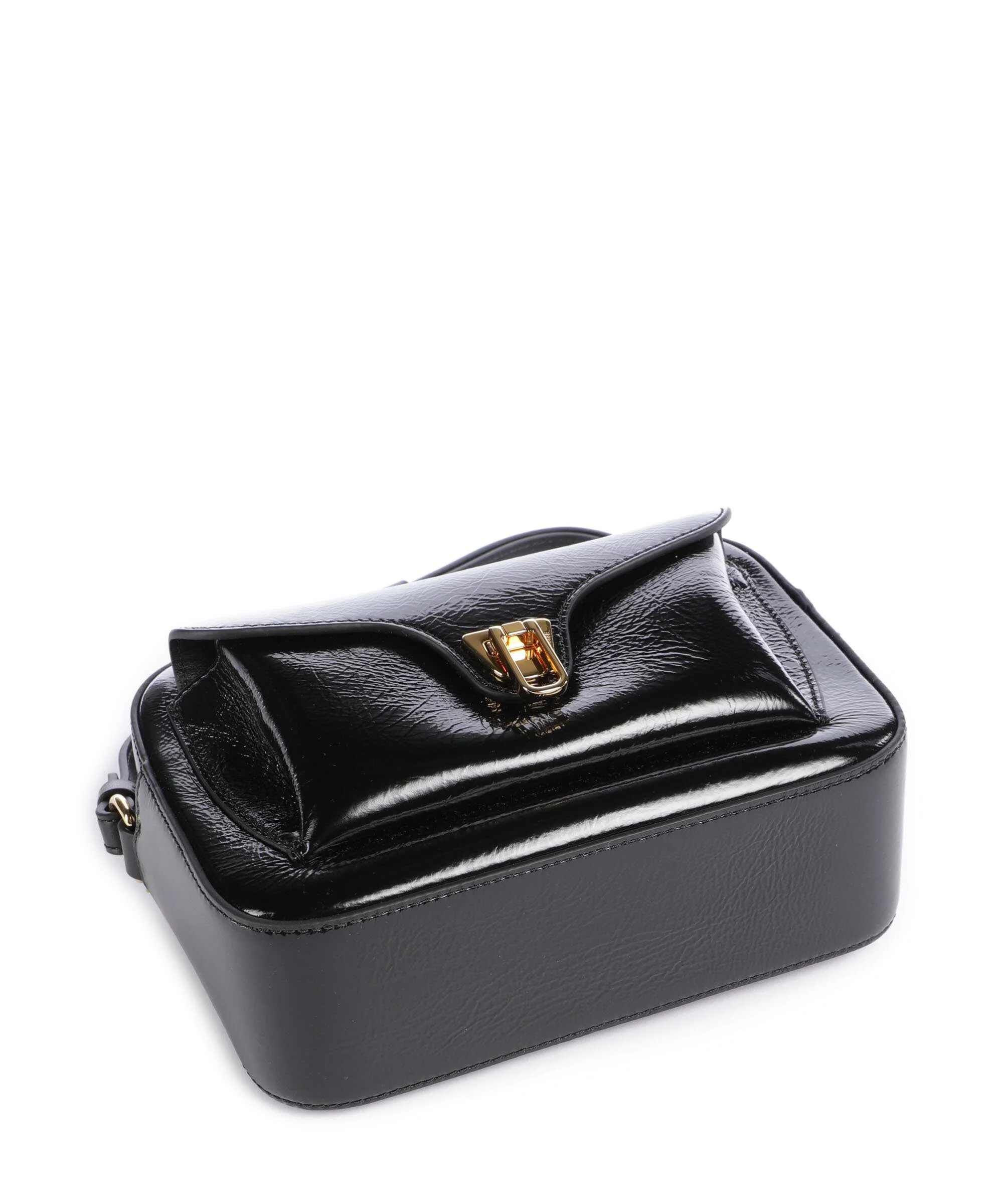 Coccinelle Beat Shiny Wrinkled Crossbody tas noir - Image 5