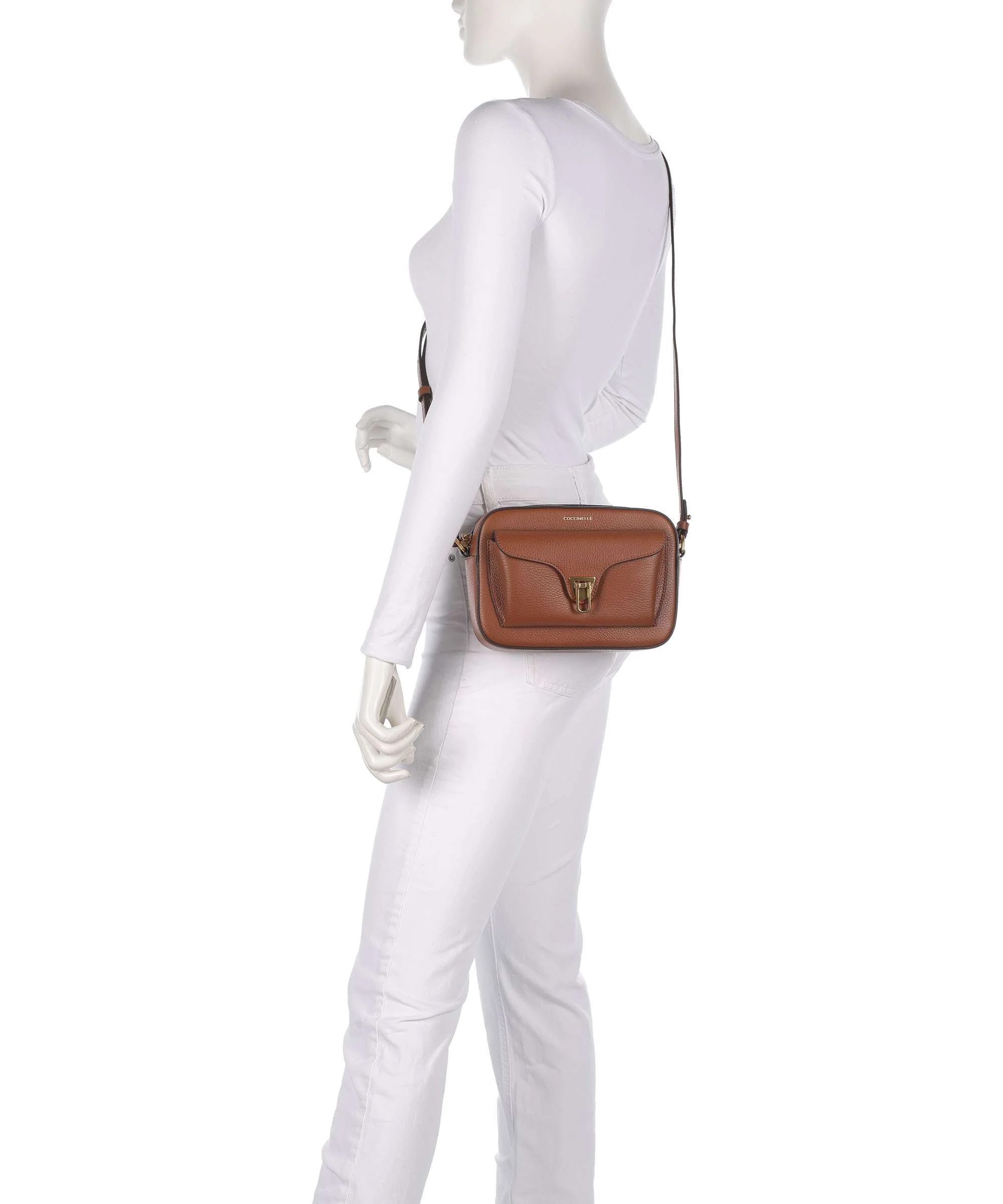 Coccinelle Beat Soft Crossbody tas cognac - Image 3