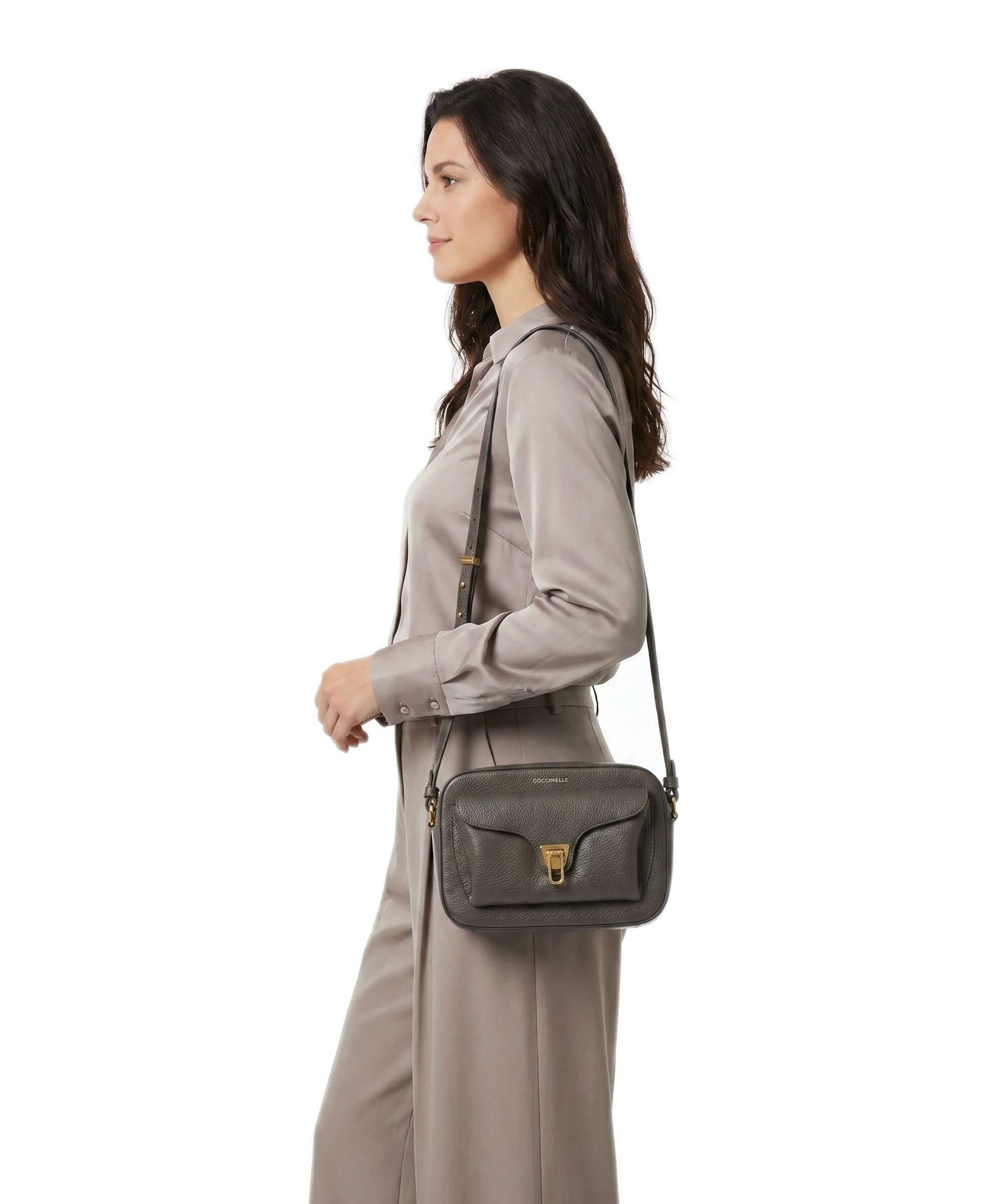 Coccinelle Beat Soft Crossbody tas fango - Image 3