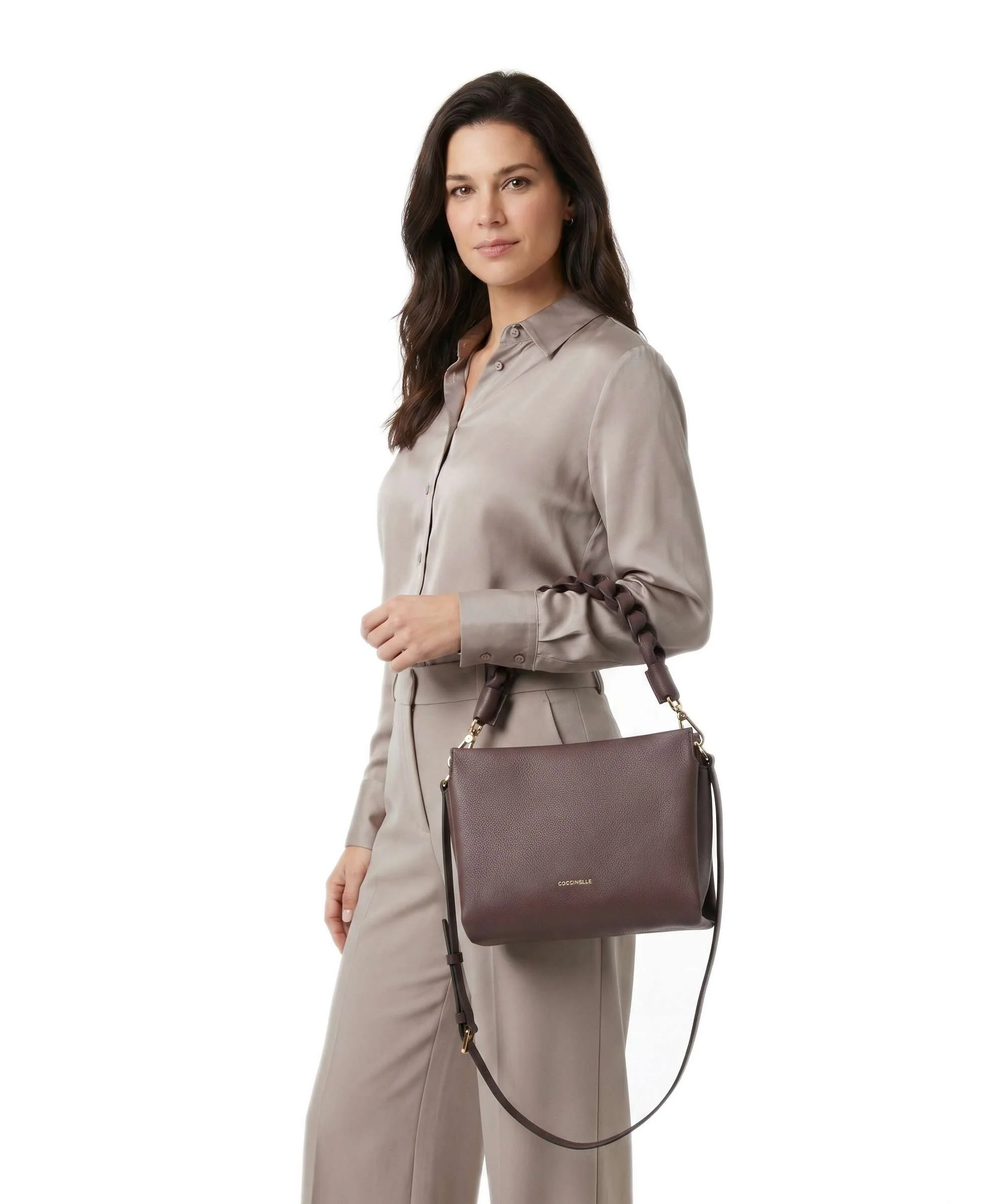 Coccinelle Boheme Grana Double Handtas berry/winter rose - Image 3