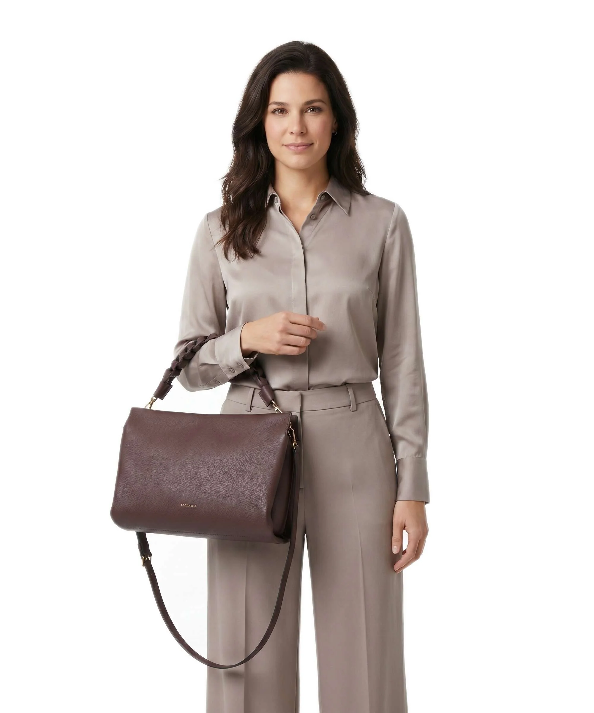 Coccinelle Boheme Grana Double Hobo tas berry/winter rose - Image 3