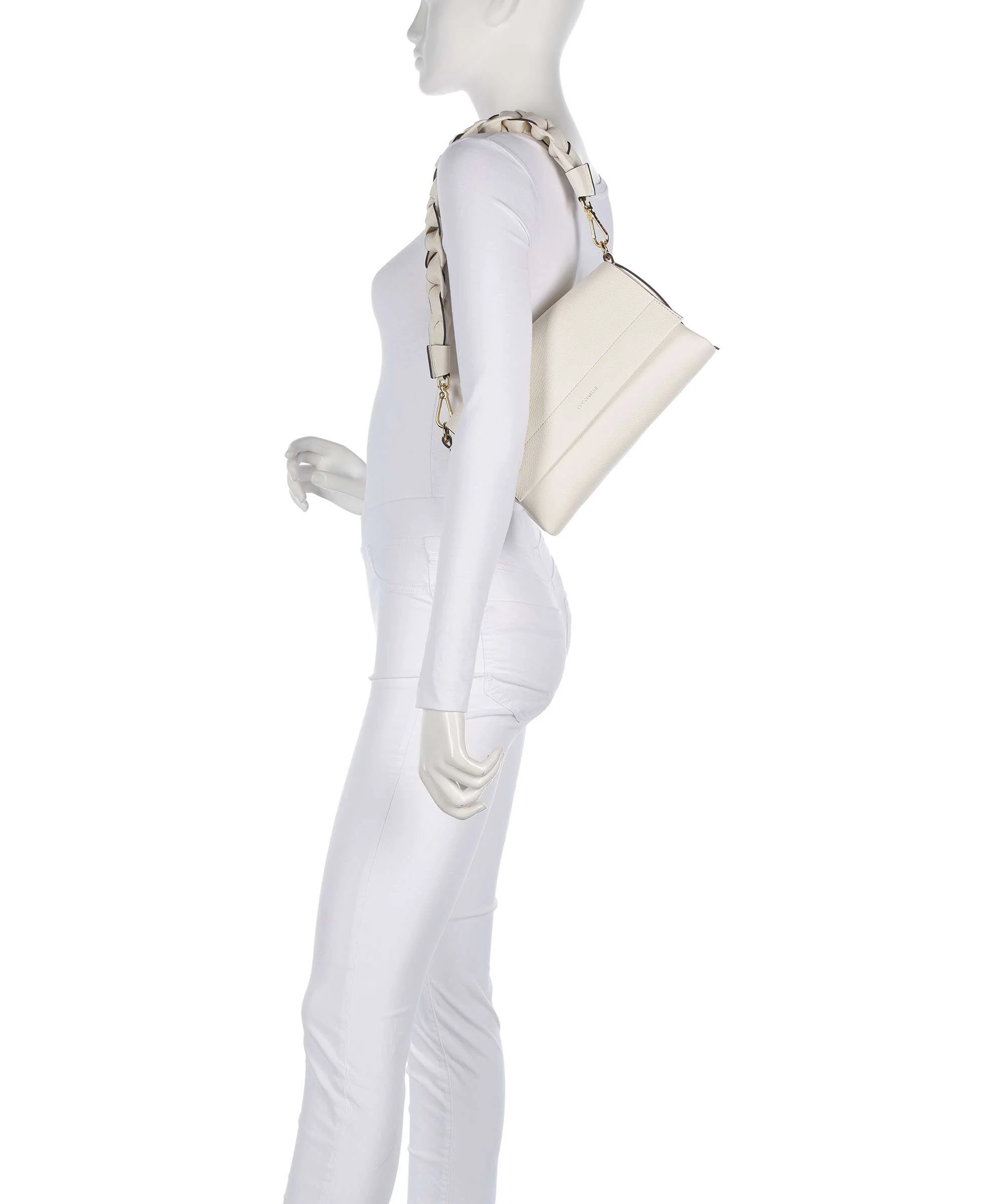 Coccinelle Boheme Grana Double Schoudertas pearl/cognac - Image 3