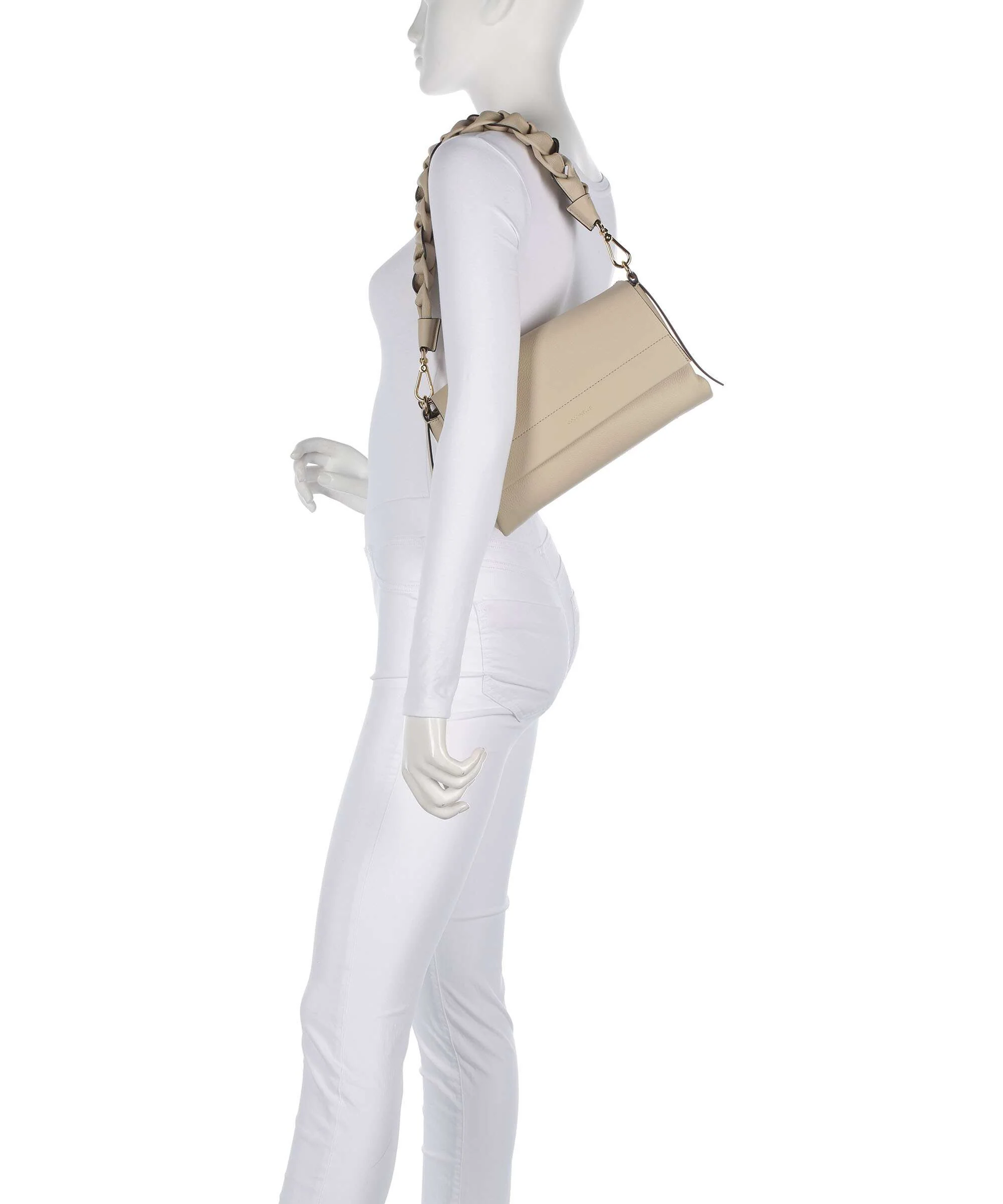 Coccinelle Boheme Grana Double Schoudertas sandshell/seagrass - Image 4