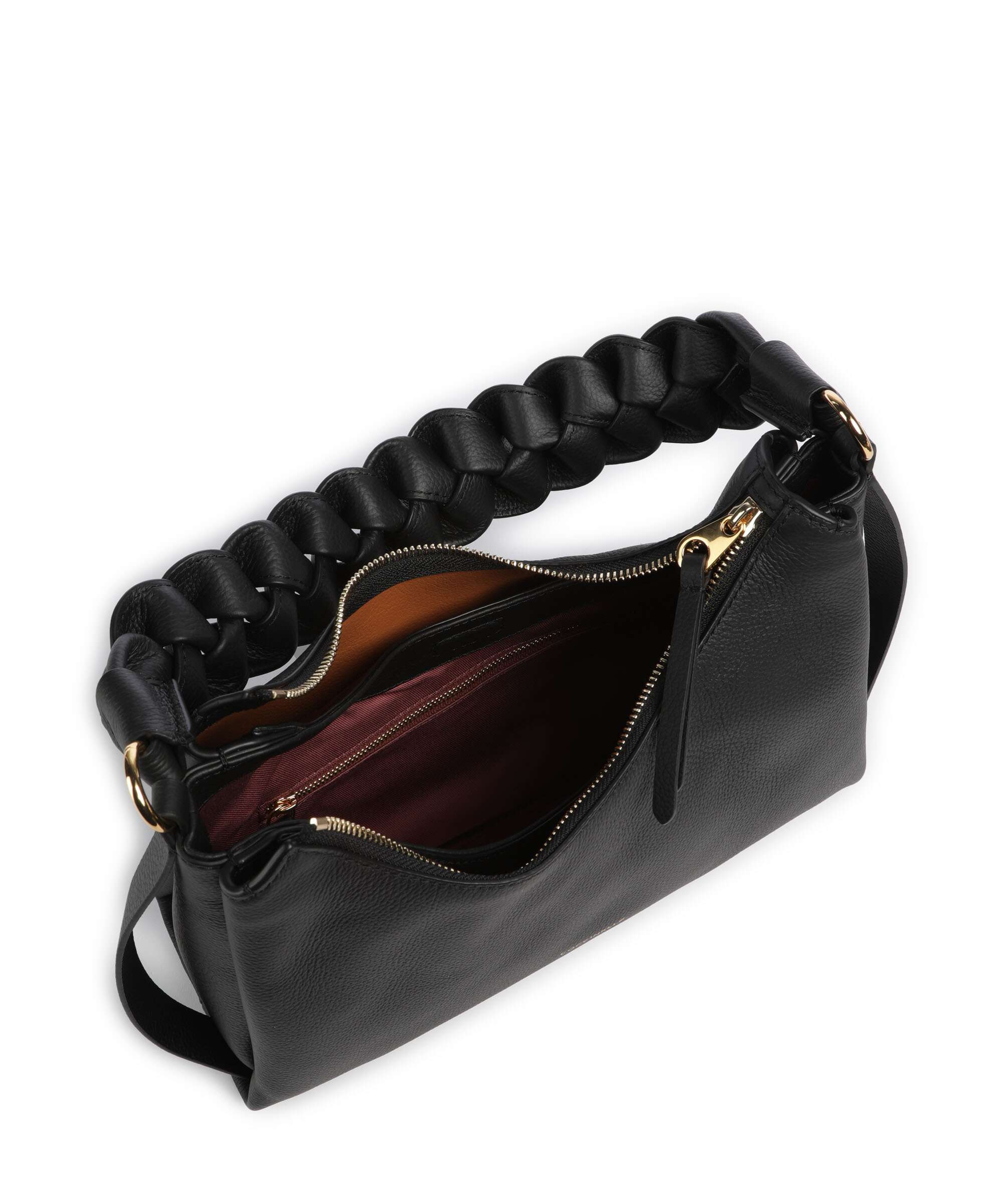 Coccinelle Boheme Grana Double Schoudertas noir/cuir - Image 6