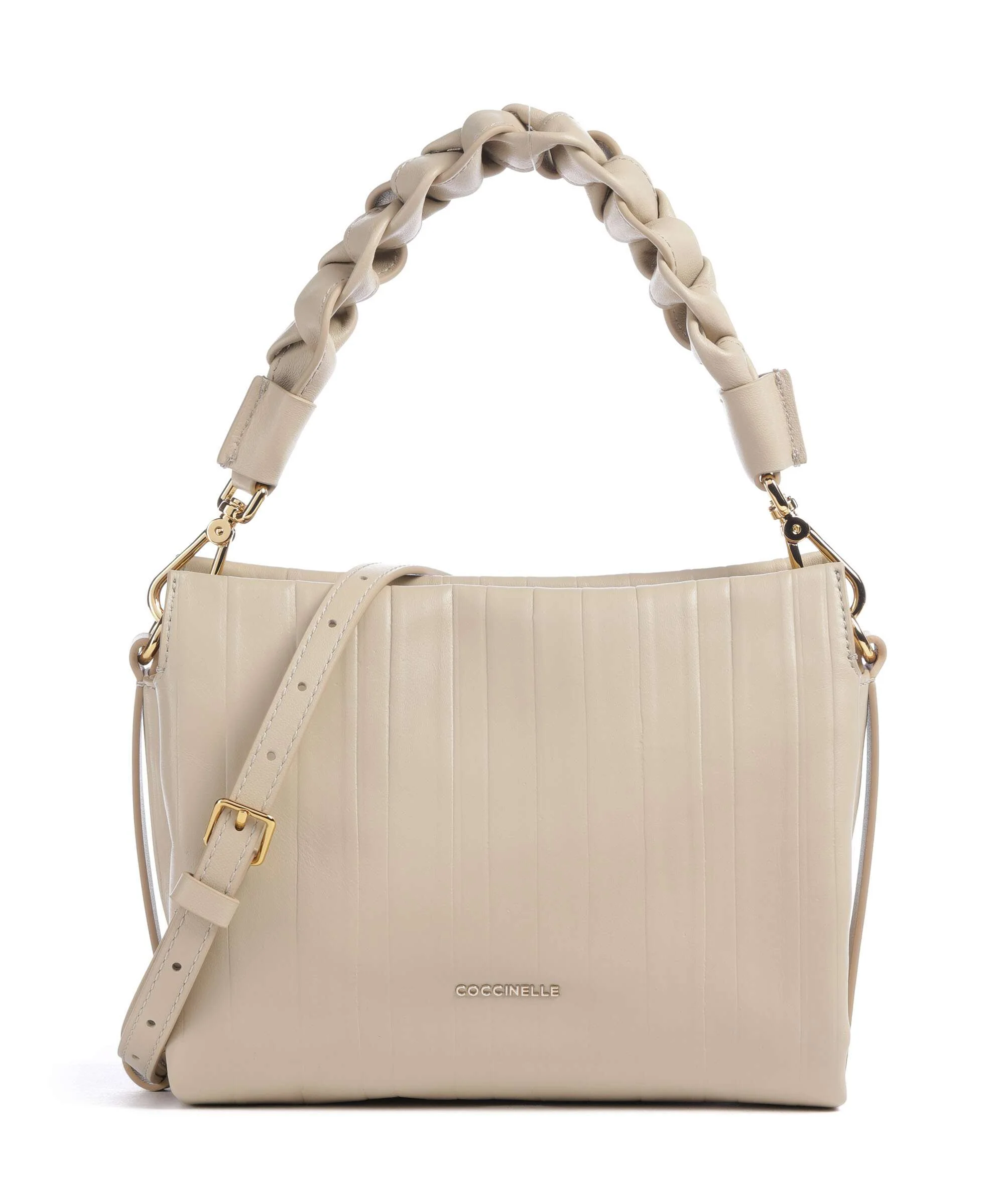 Coccinelle Boheme Plisse Handtas sandshell