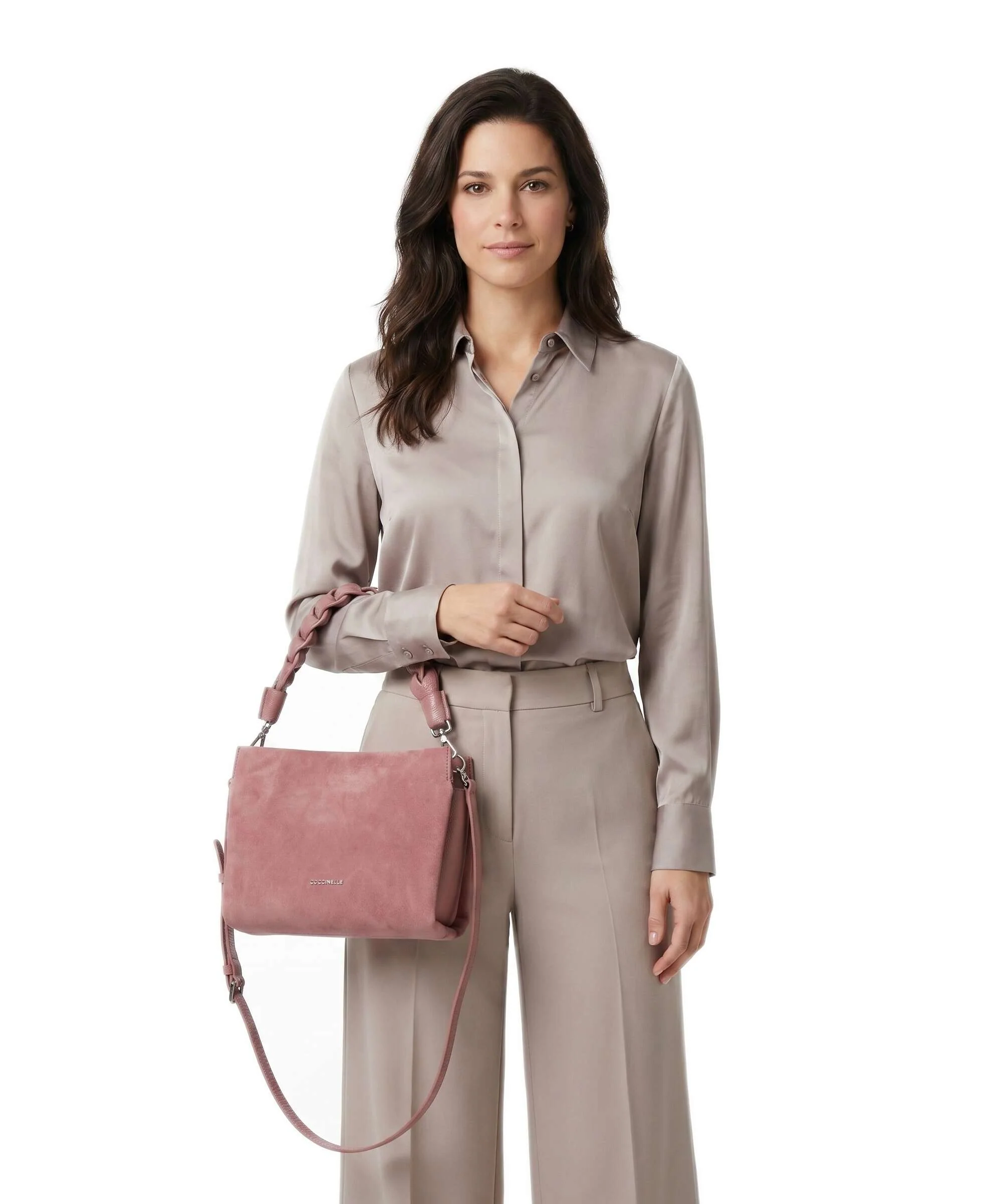 Coccinelle Boheme Suede Handtas winter rose - Image 3