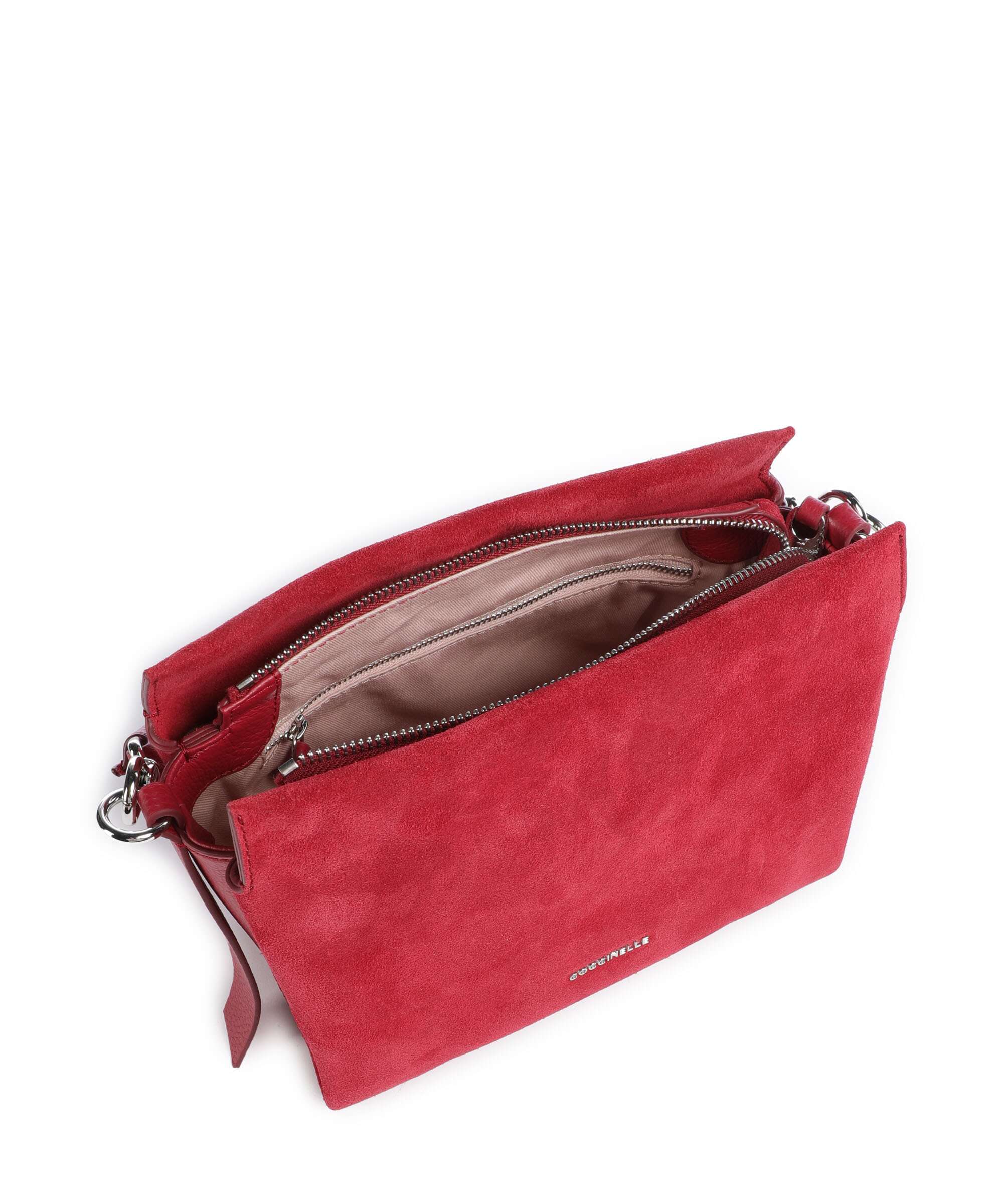 Coccinelle Boheme Suede Handtas sangria - Image 6