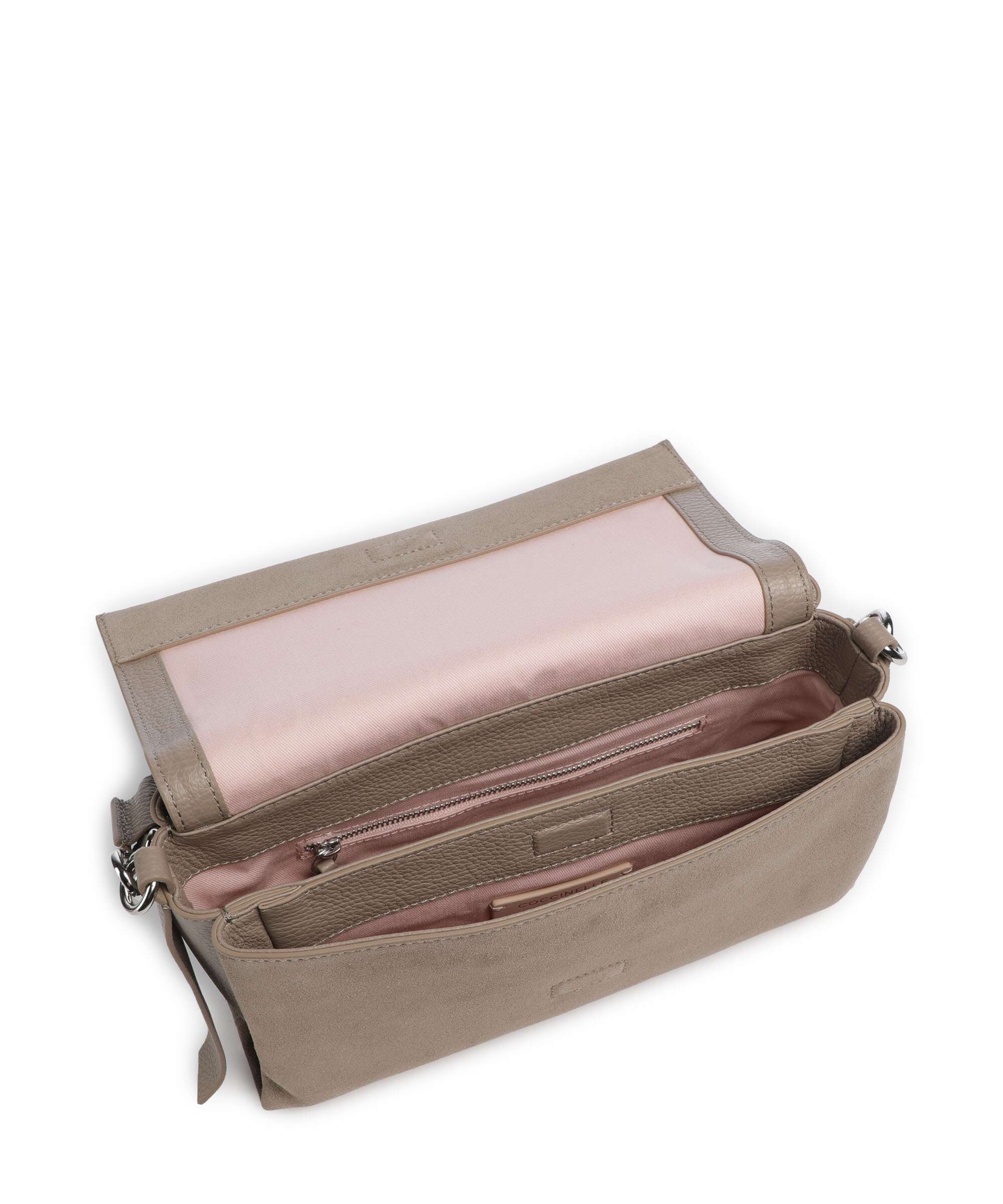 Coccinelle Boheme Suede Schoudertas warm taupe - Image 6