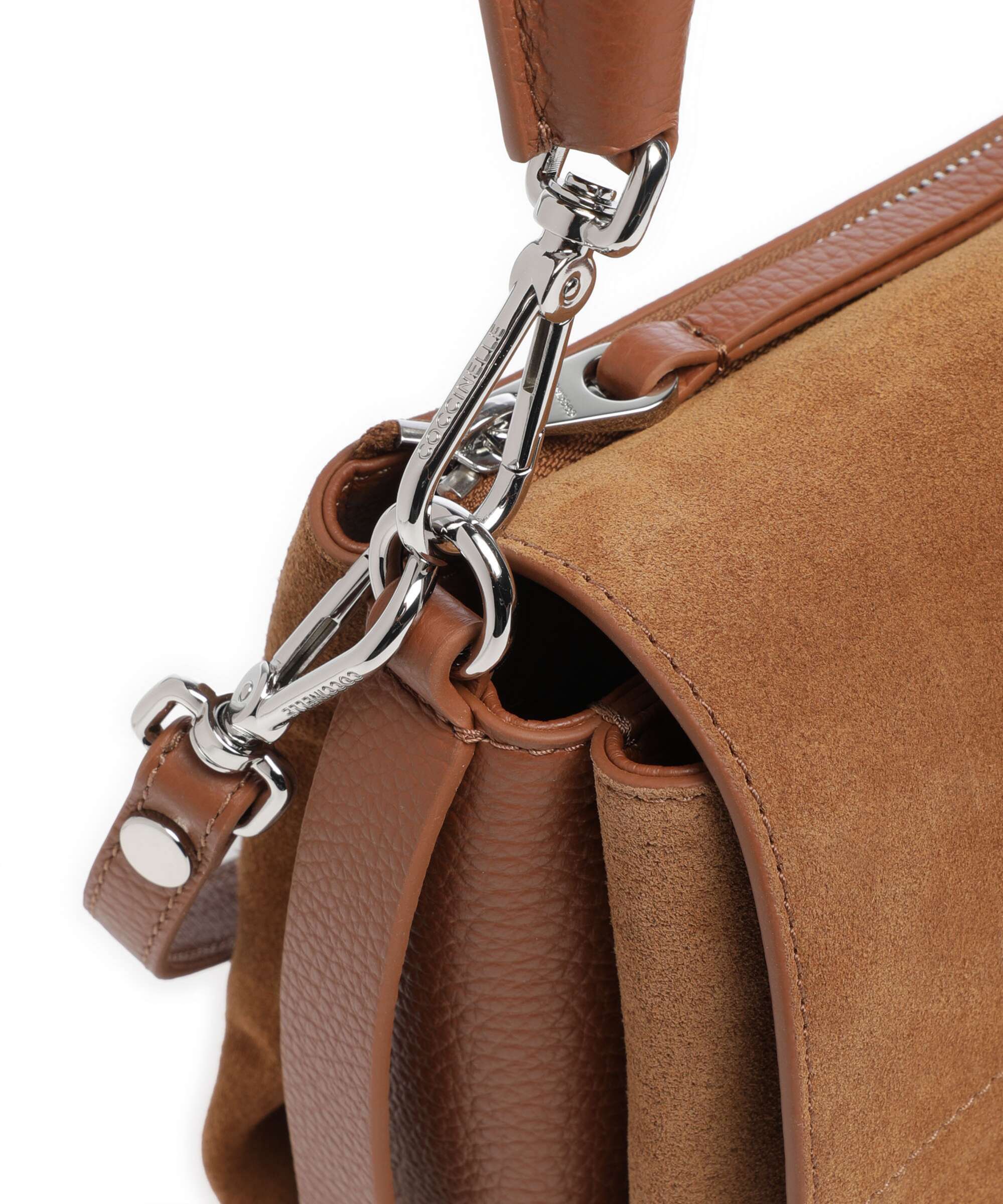 Coccinelle Boheme Suede Schoudertas cognac - Image 4