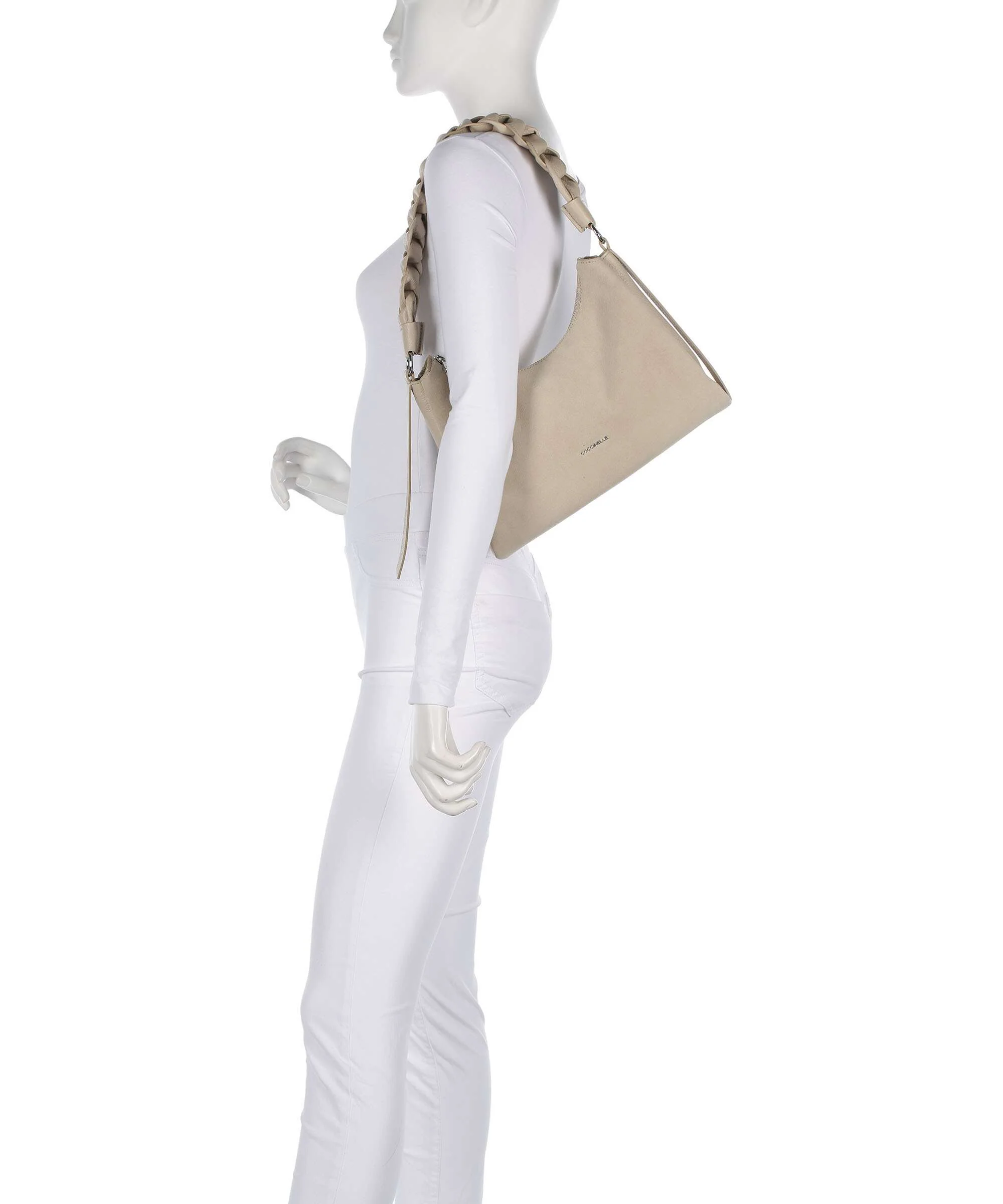 Coccinelle Boheme Suede Schoudertas sandshell - Image 3