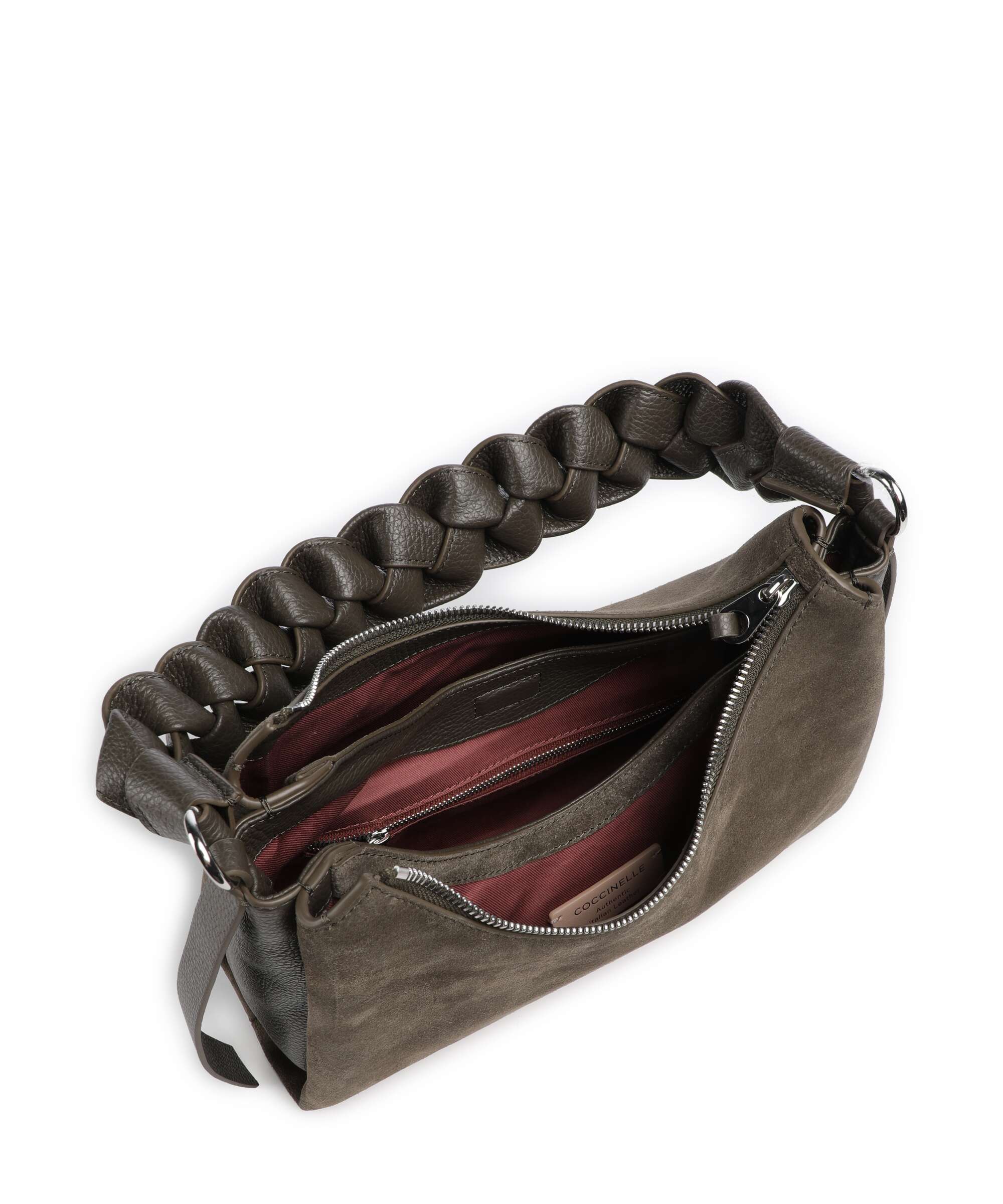 Coccinelle Boheme Suede Schoudertas fango - Image 6