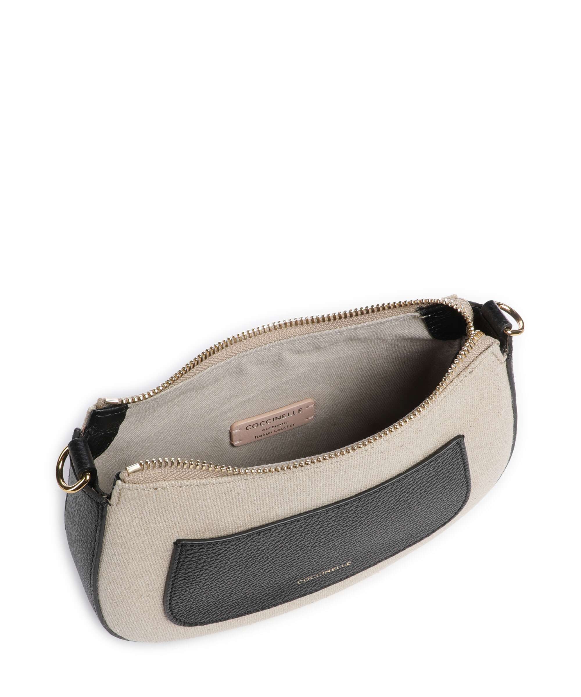Coccinelle C-Easy Canvas Crossbody tas natural/noir - Image 6