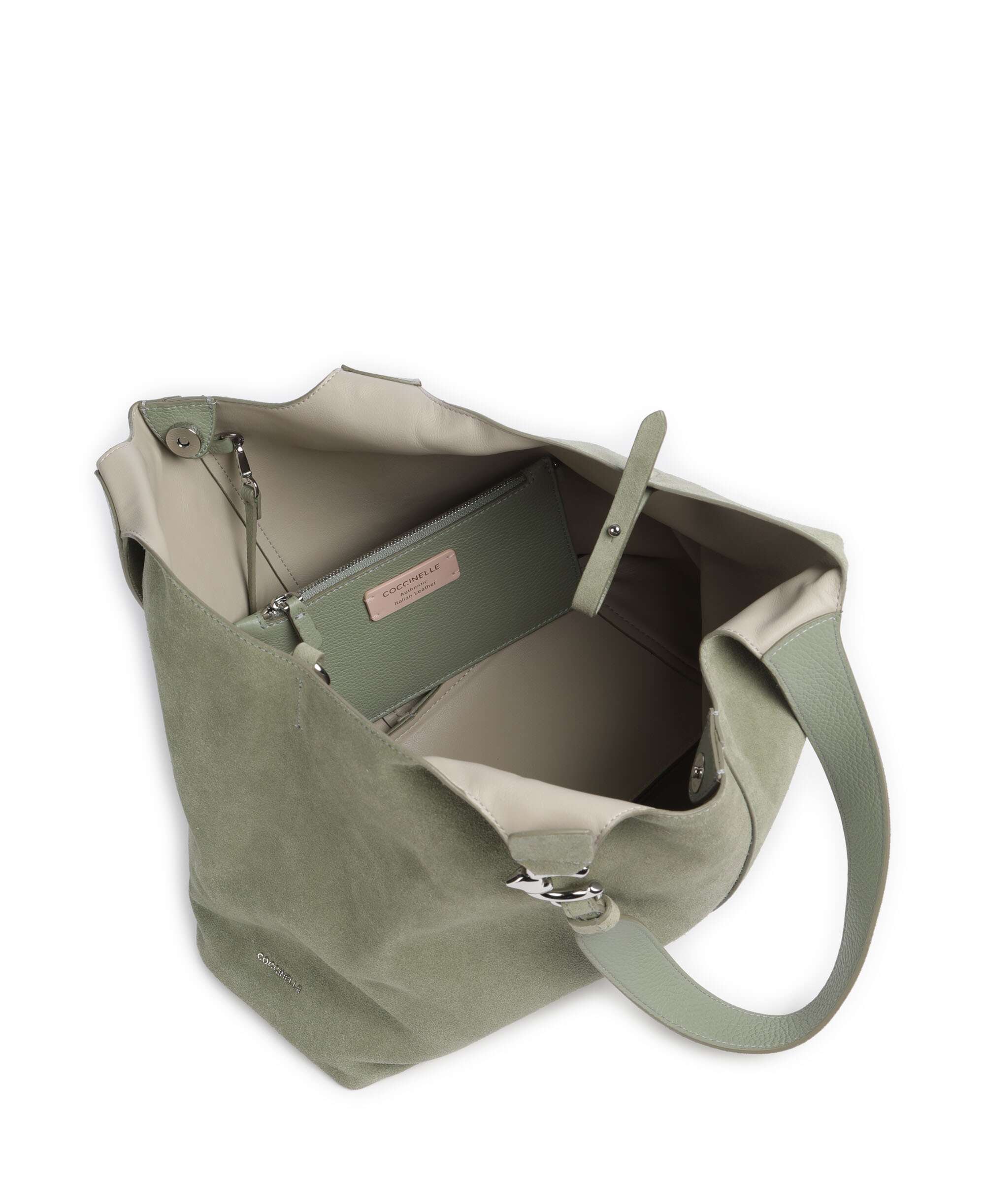Coccinelle C-Easy Suede Hobo tas greenery - Image 6