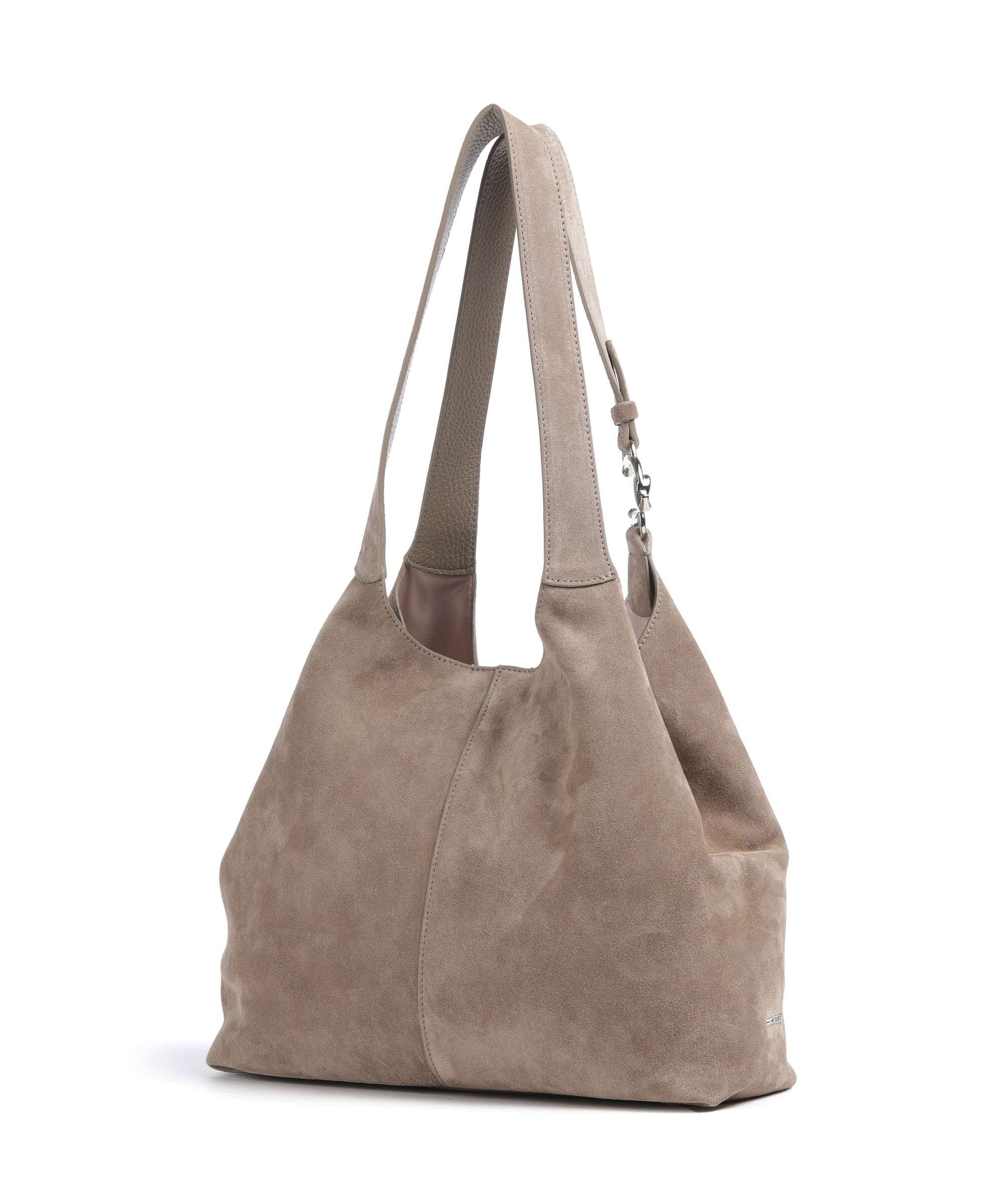Coccinelle C-Easy Suede Hobo tas warm taupe - Image 4