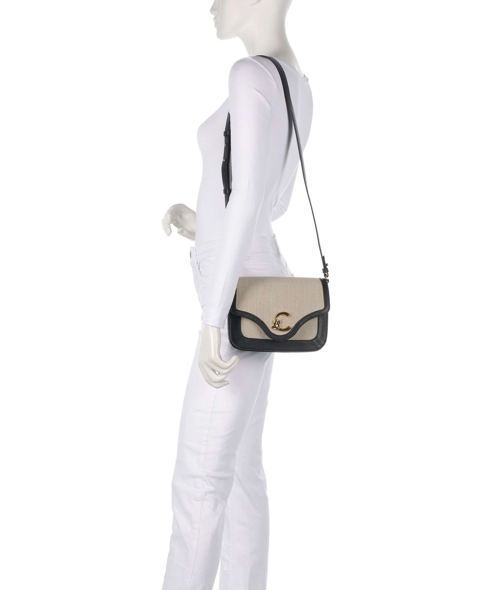 Coccinelle C-Me Crossbody tas natural/noir - Image 3