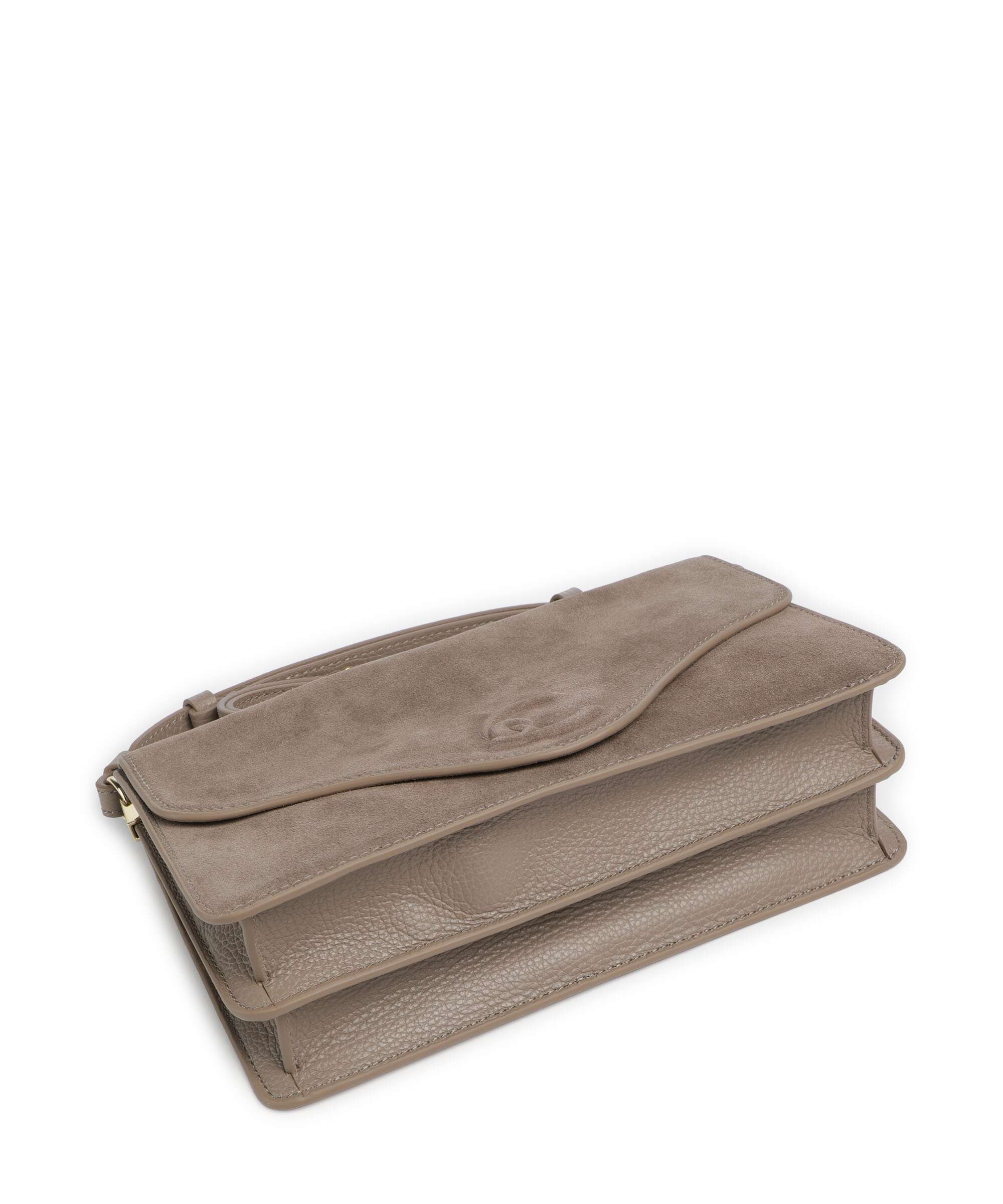 Coccinelle C-Me Softy Suede Schoudertas warm taupe - Image 5