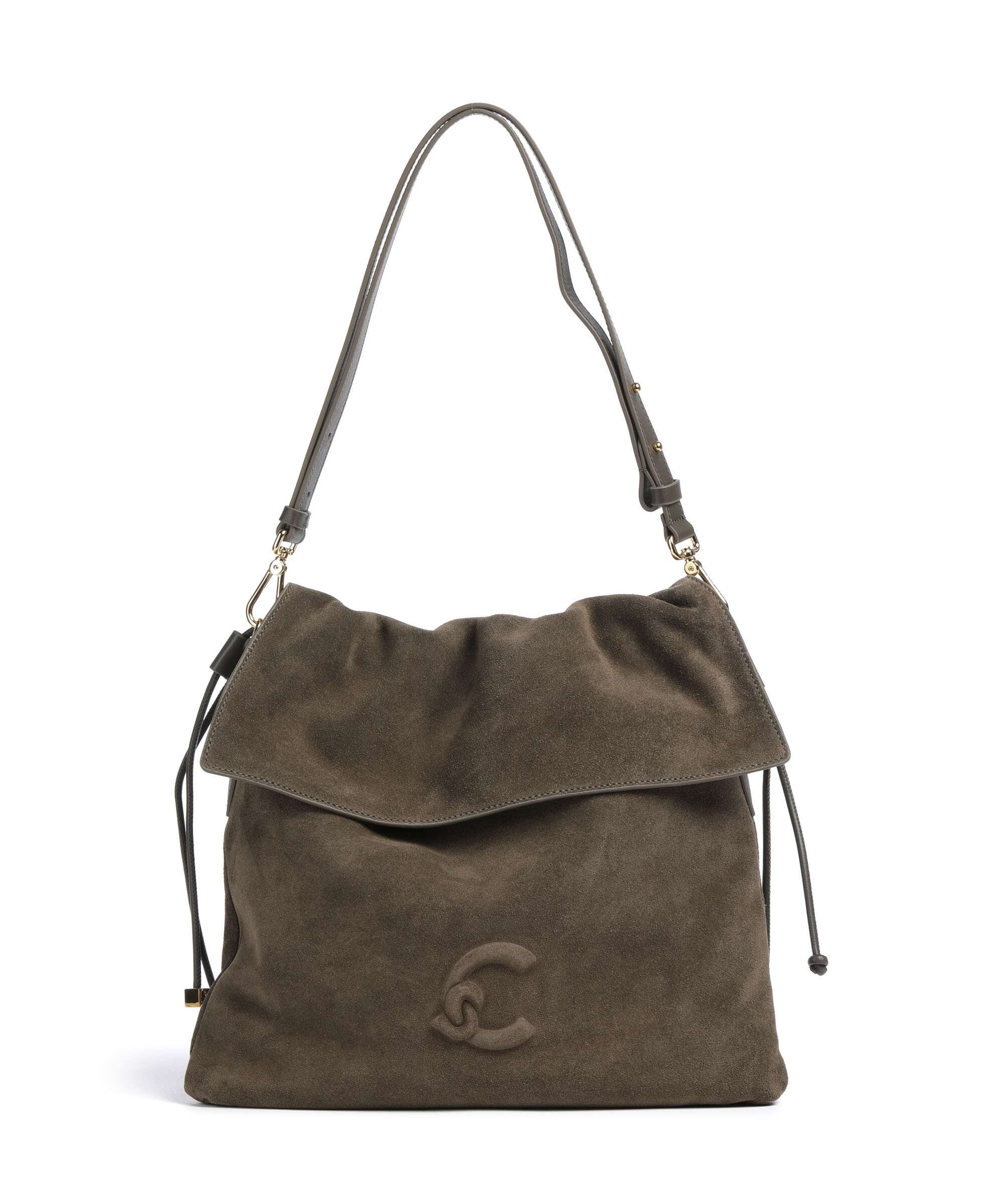 Coccinelle Lidia Suede Hobo tas fango