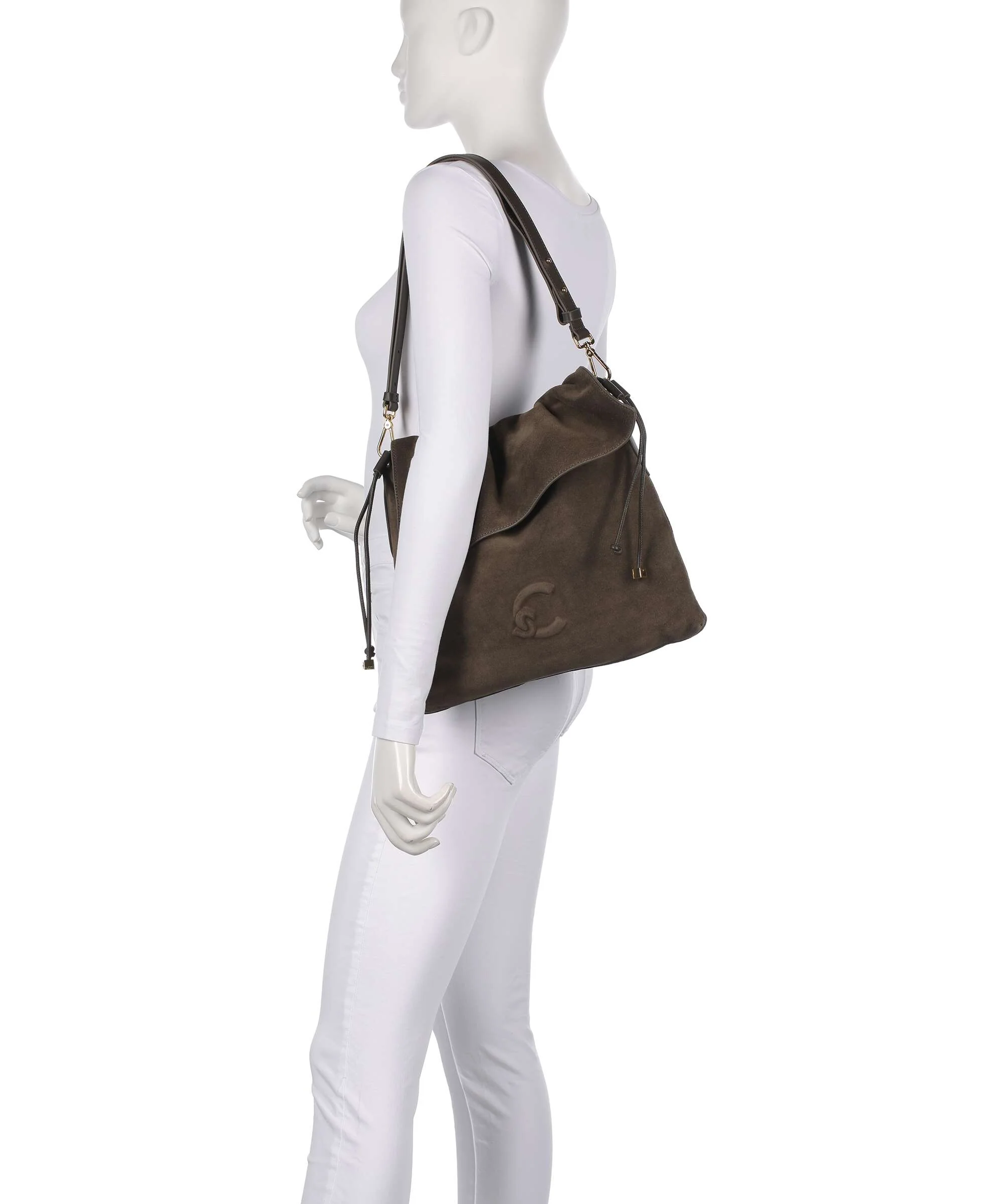 Coccinelle Lidia Suede Hobo tas fango - Image 3