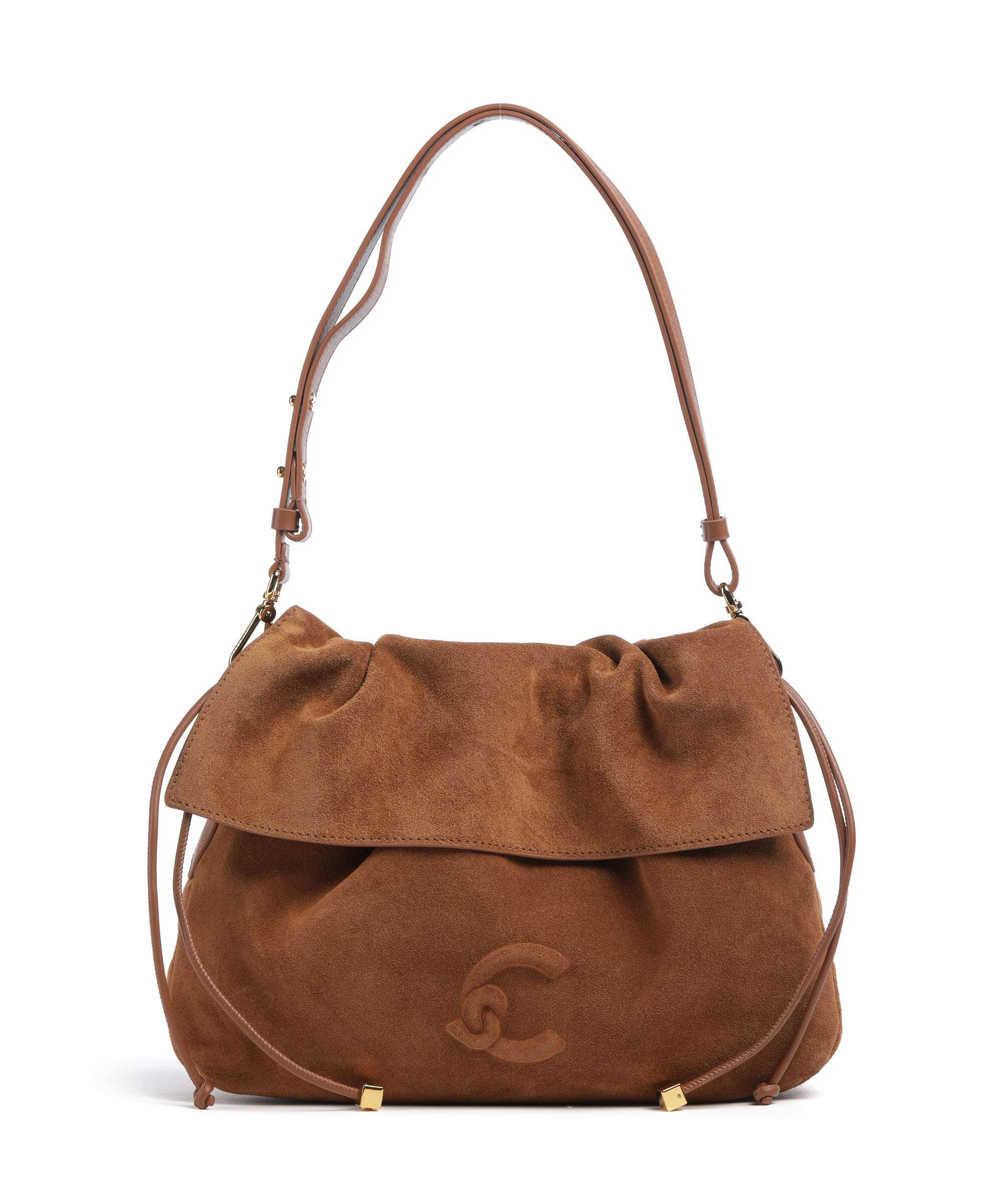 Coccinelle Lidia Suede Hobo tas cognac