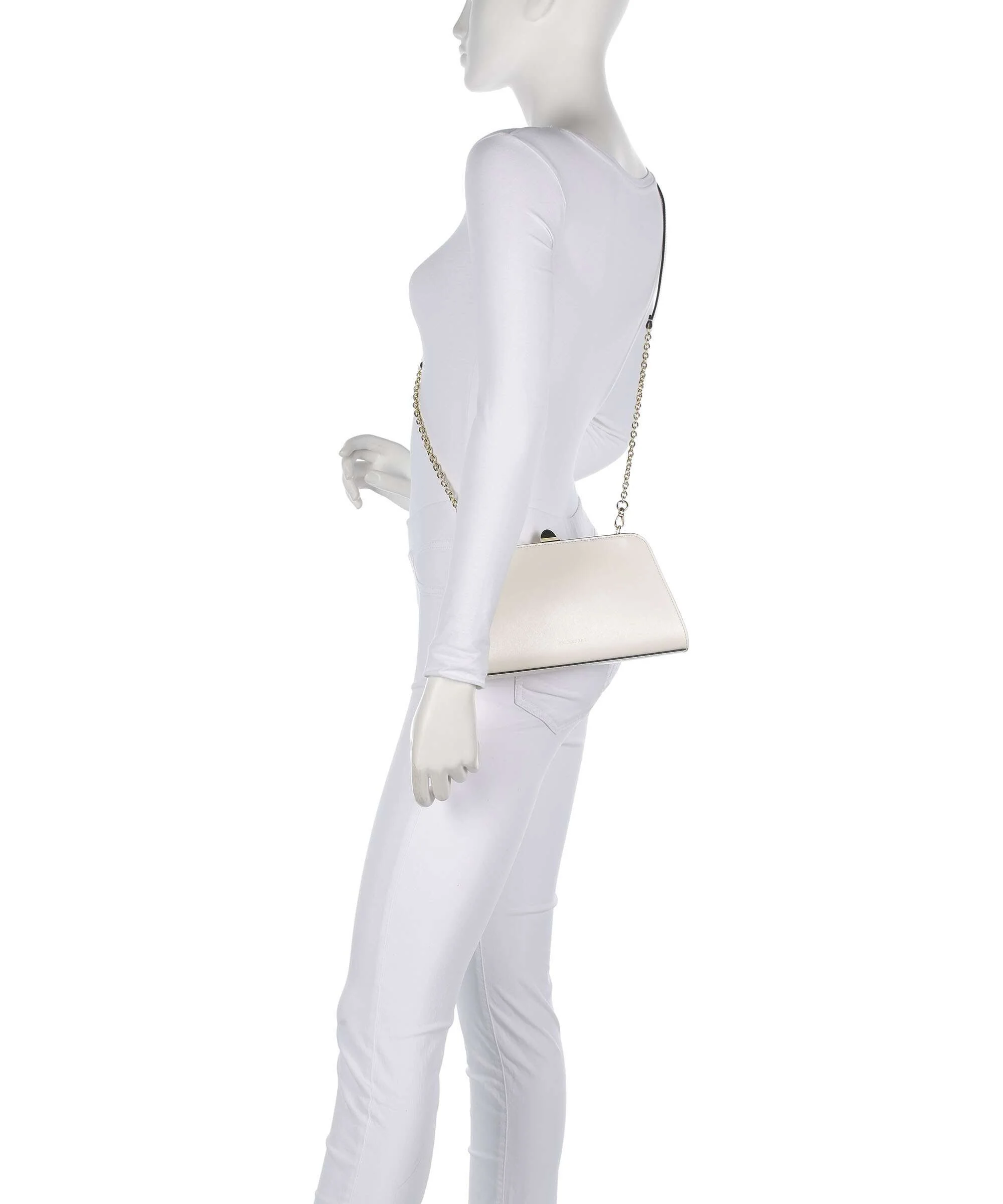 Coccinelle Liv Calf Crossbody tas pearl - Image 3