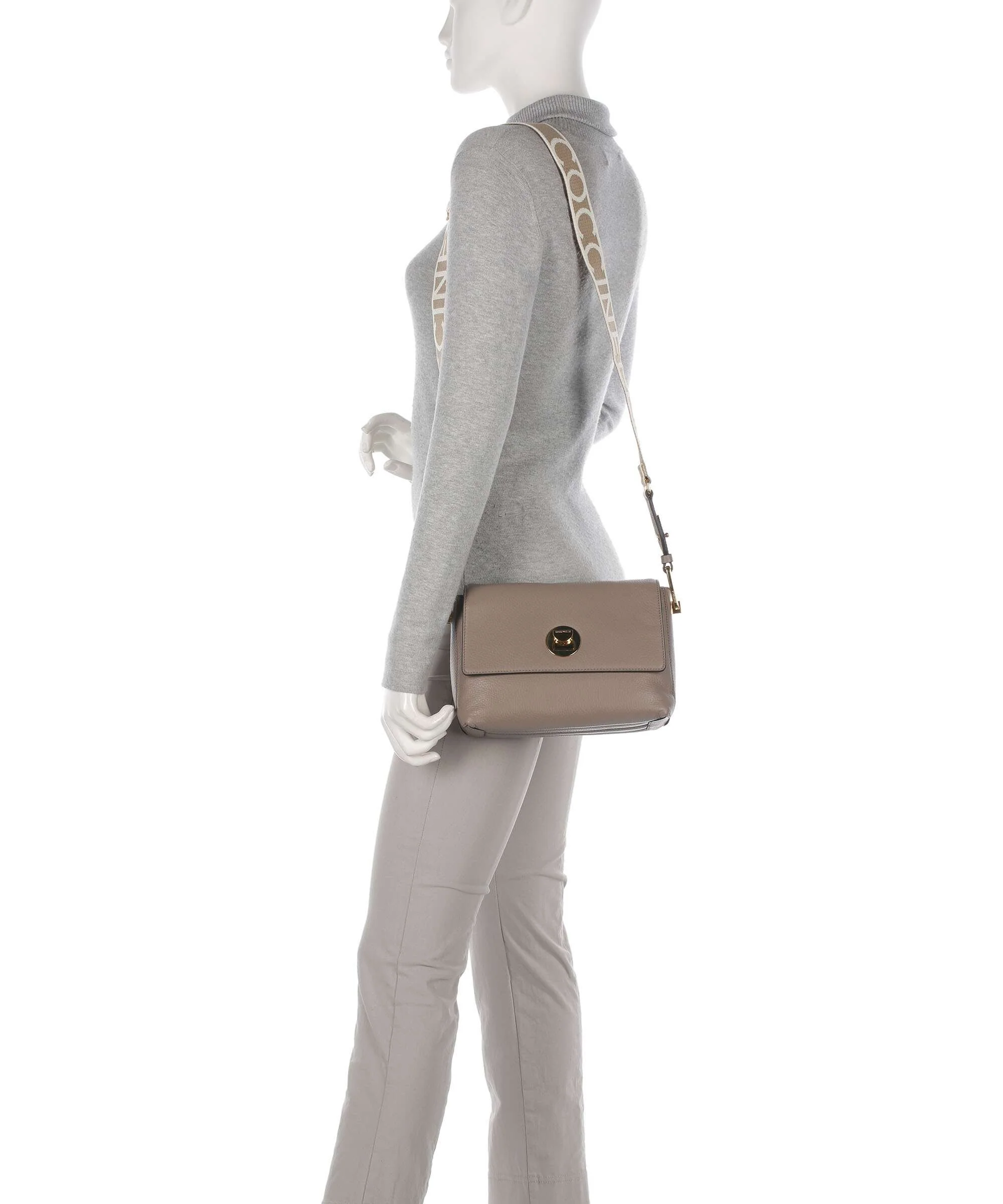 Coccinelle Liya Signature Crossbody tas warm taupe - Image 3