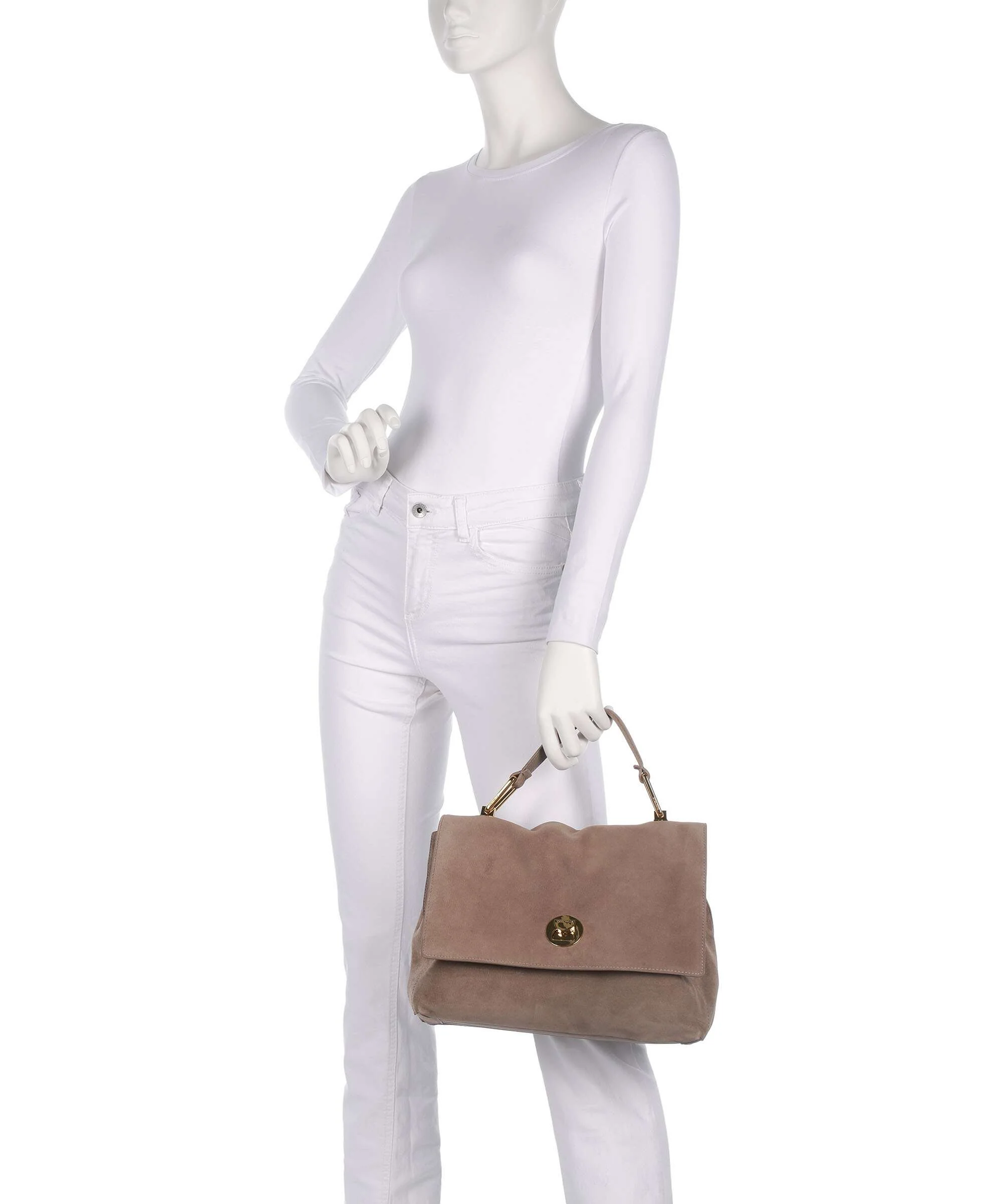 Coccinelle Liya Suede Handtas warm taupe - Image 3